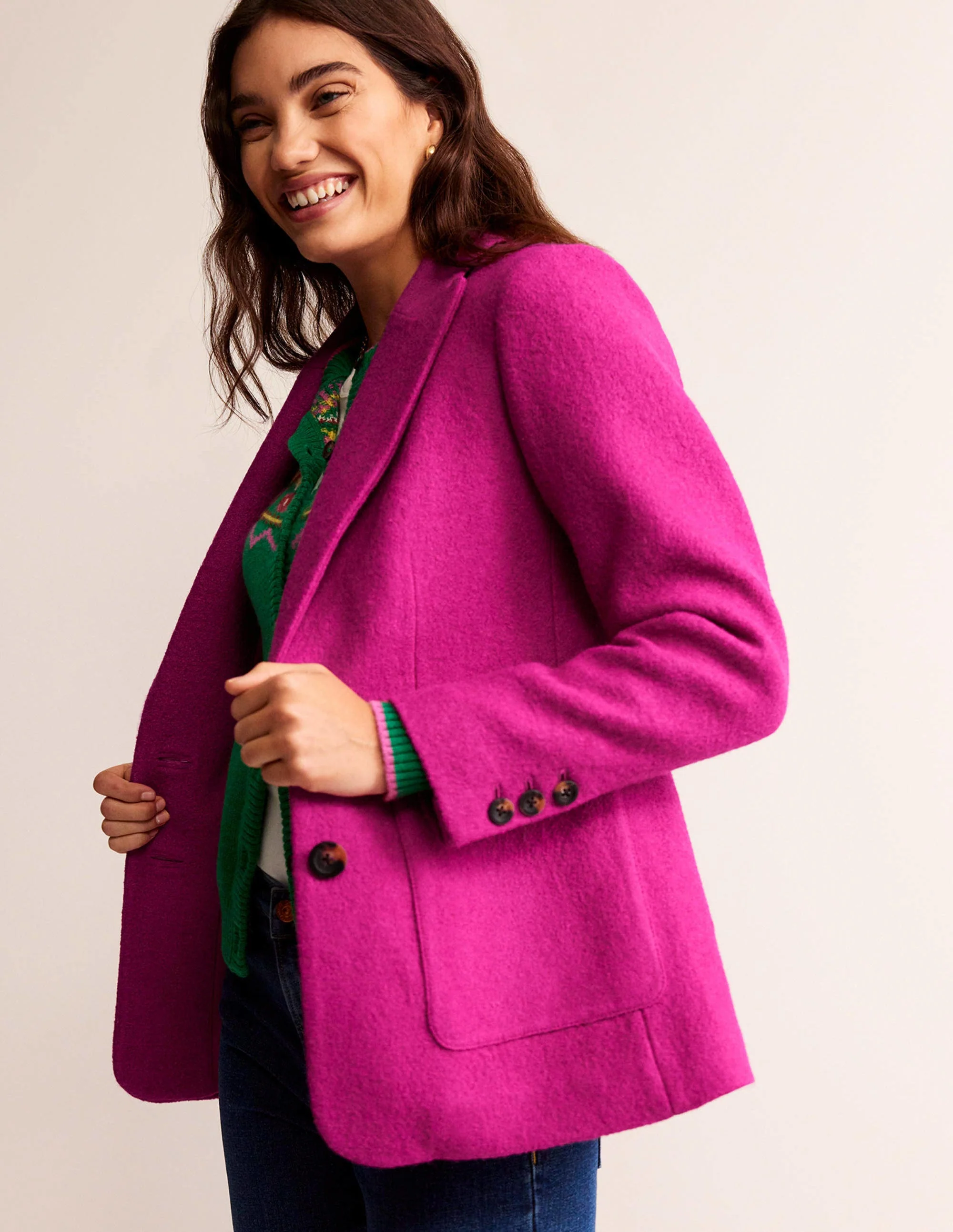 Der Marylebone Blazer mit Struktur-Magenta - Image 5