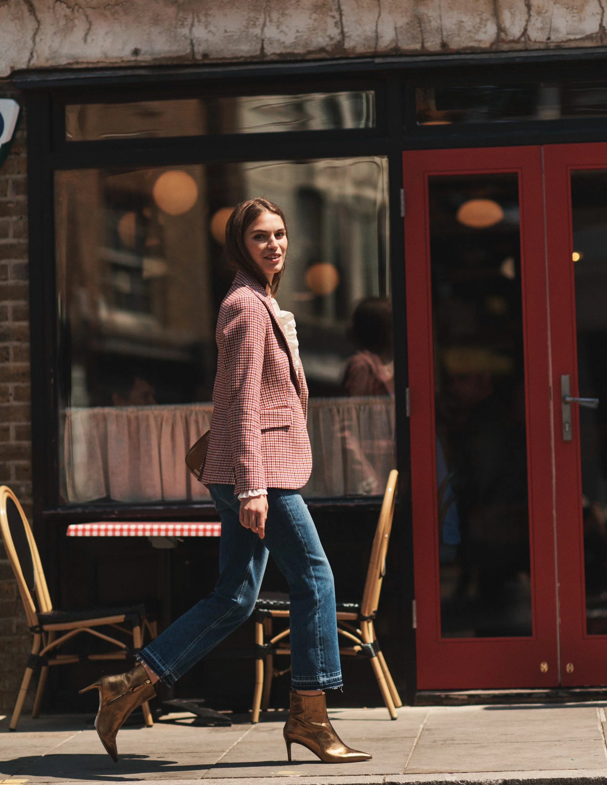 Der Marylebone Karo-Blazer-Beerenrot Gezeichnete Karos - Image 6