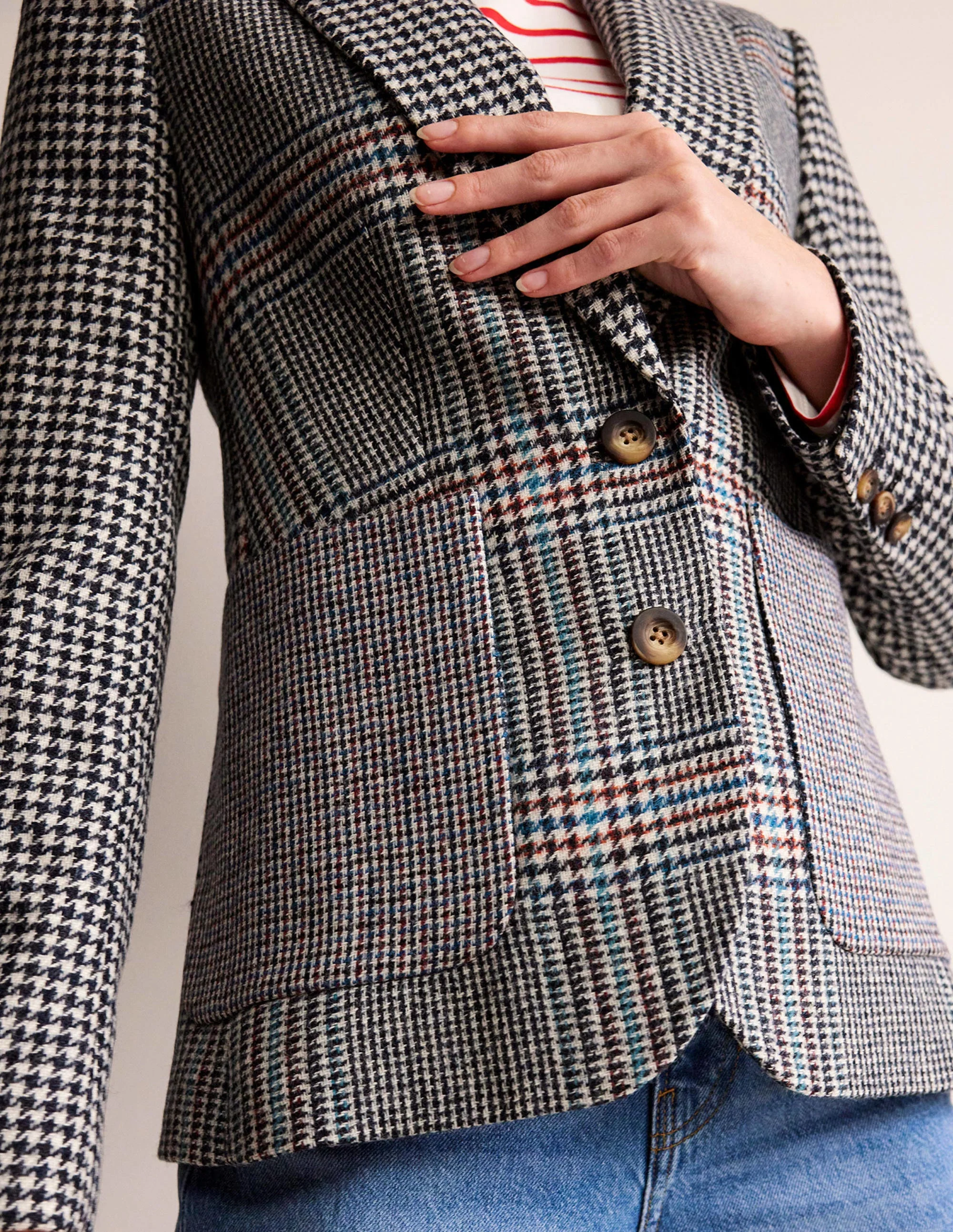 Der Marylebone Tweed-Blazer-Hotchpotch Karo - Image 2