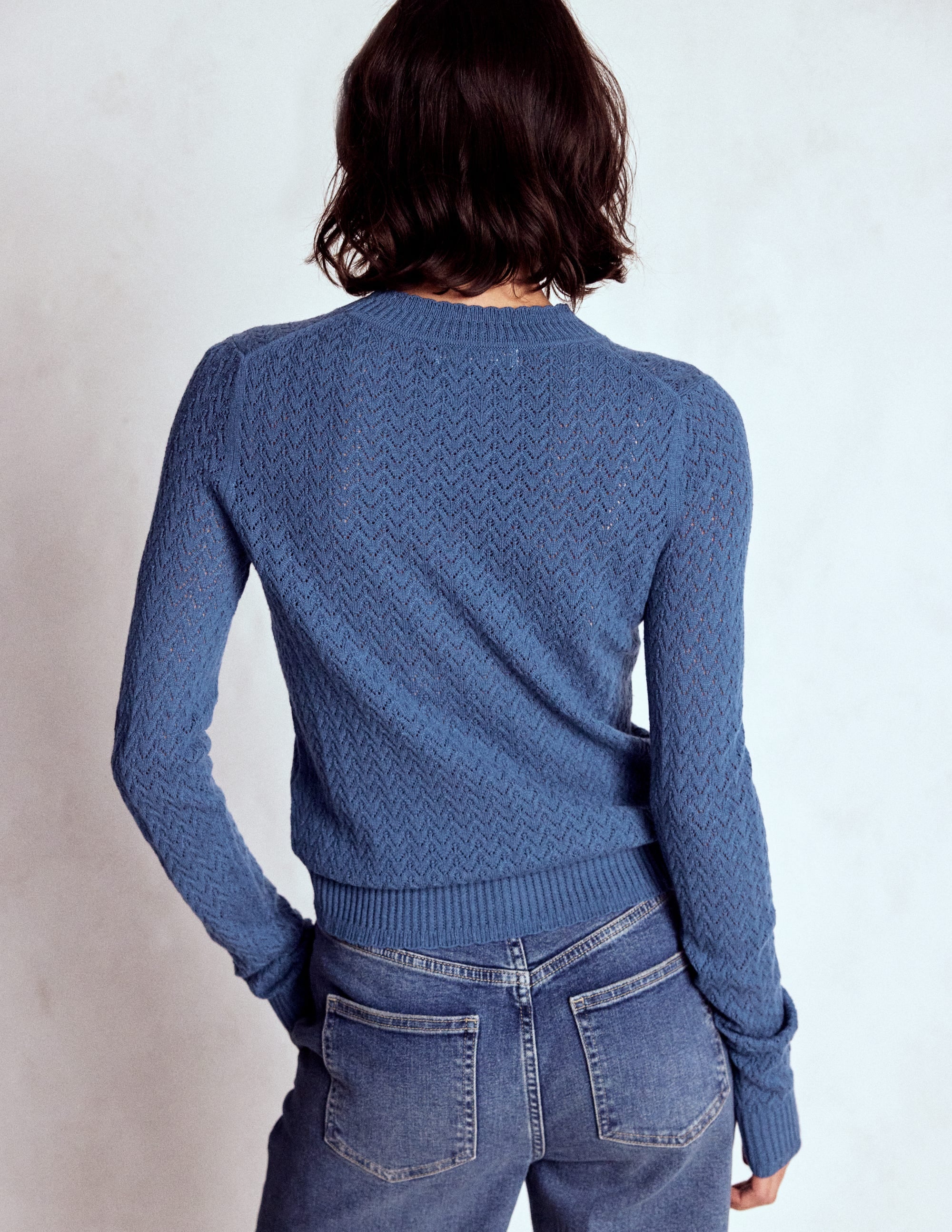 Diane Pointelle-Pullover-Denim-Blau - Image 3