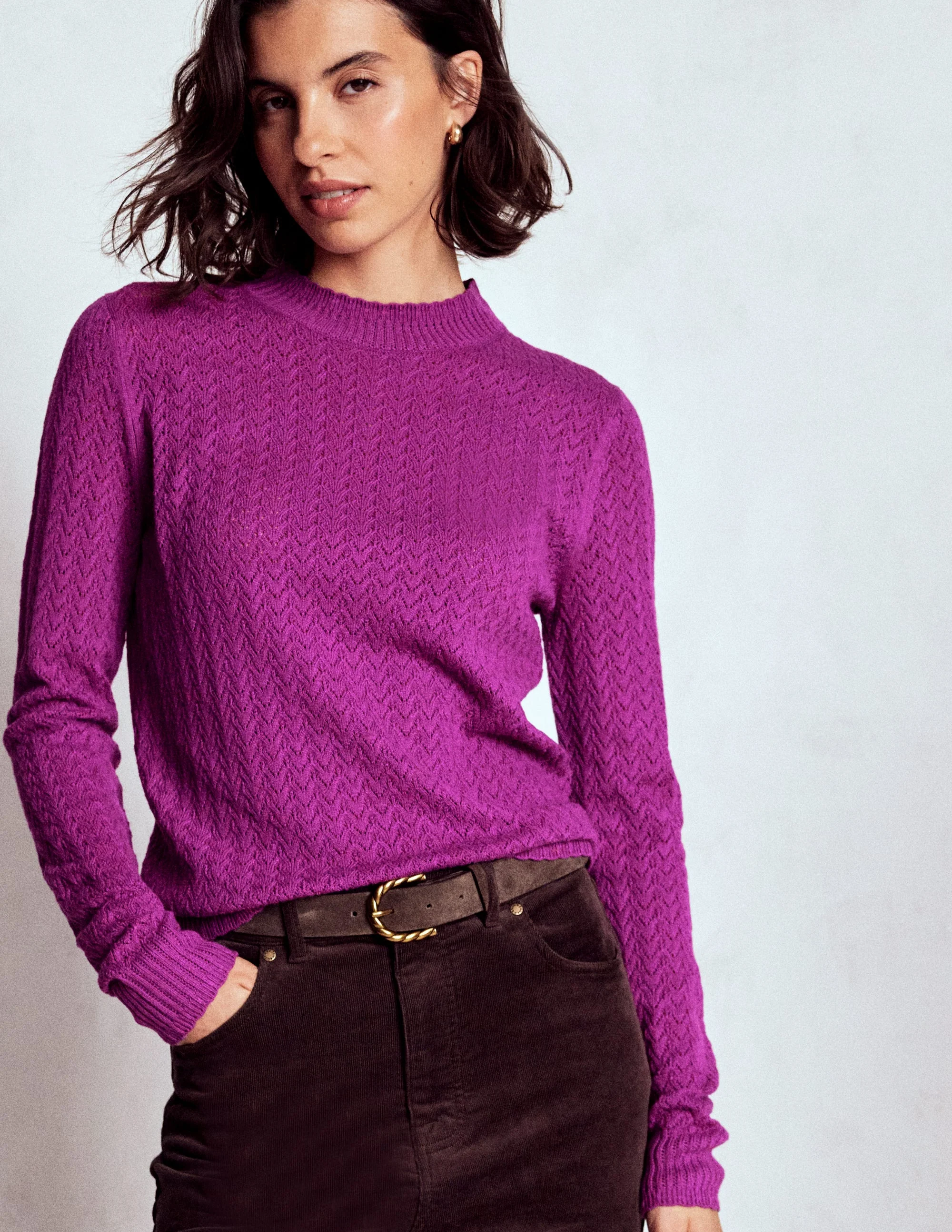 Diane Pointelle-Pullover-Königliches Lila - Image 4