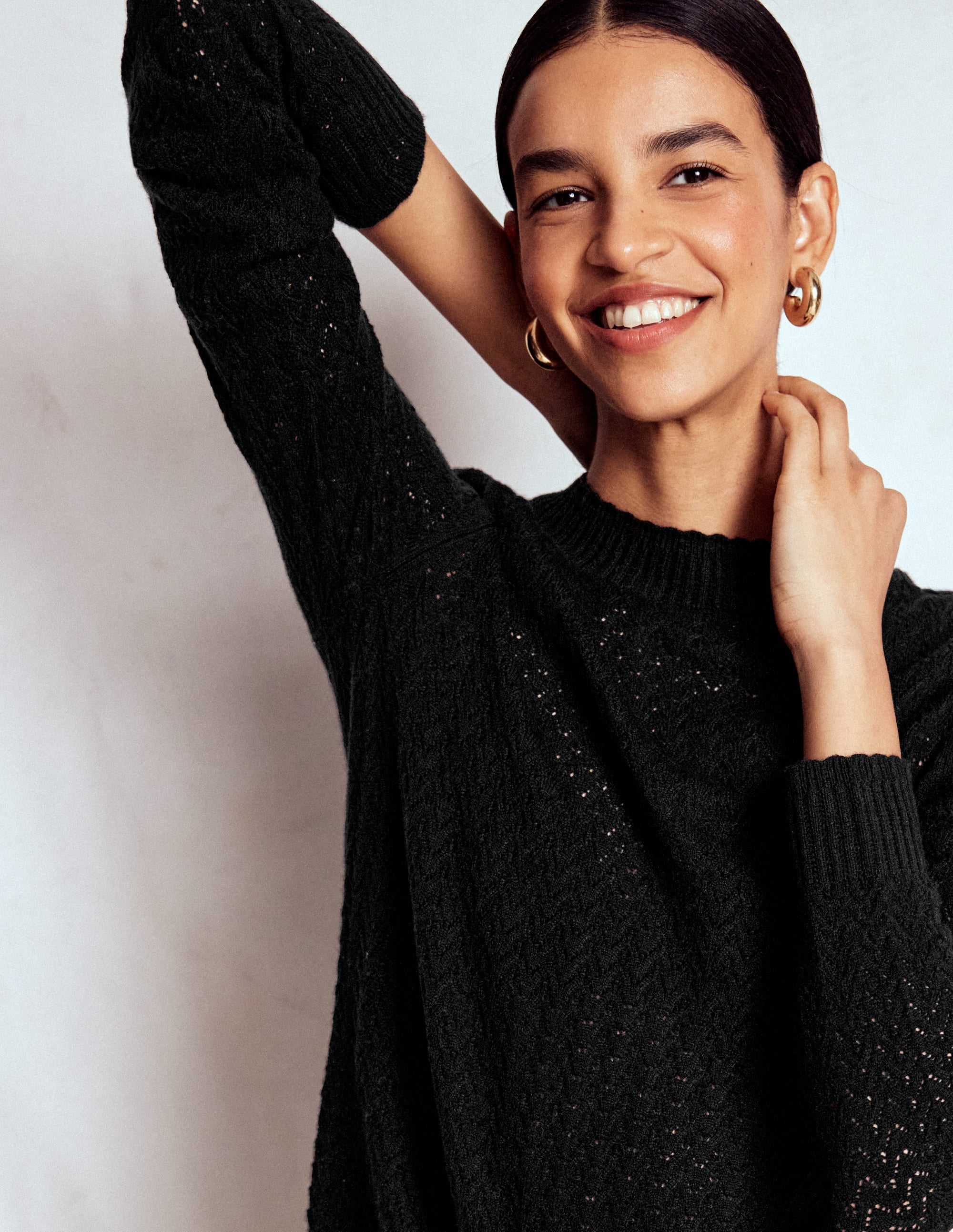 Diane Pointelle-Pullover-Schwarz - Image 4