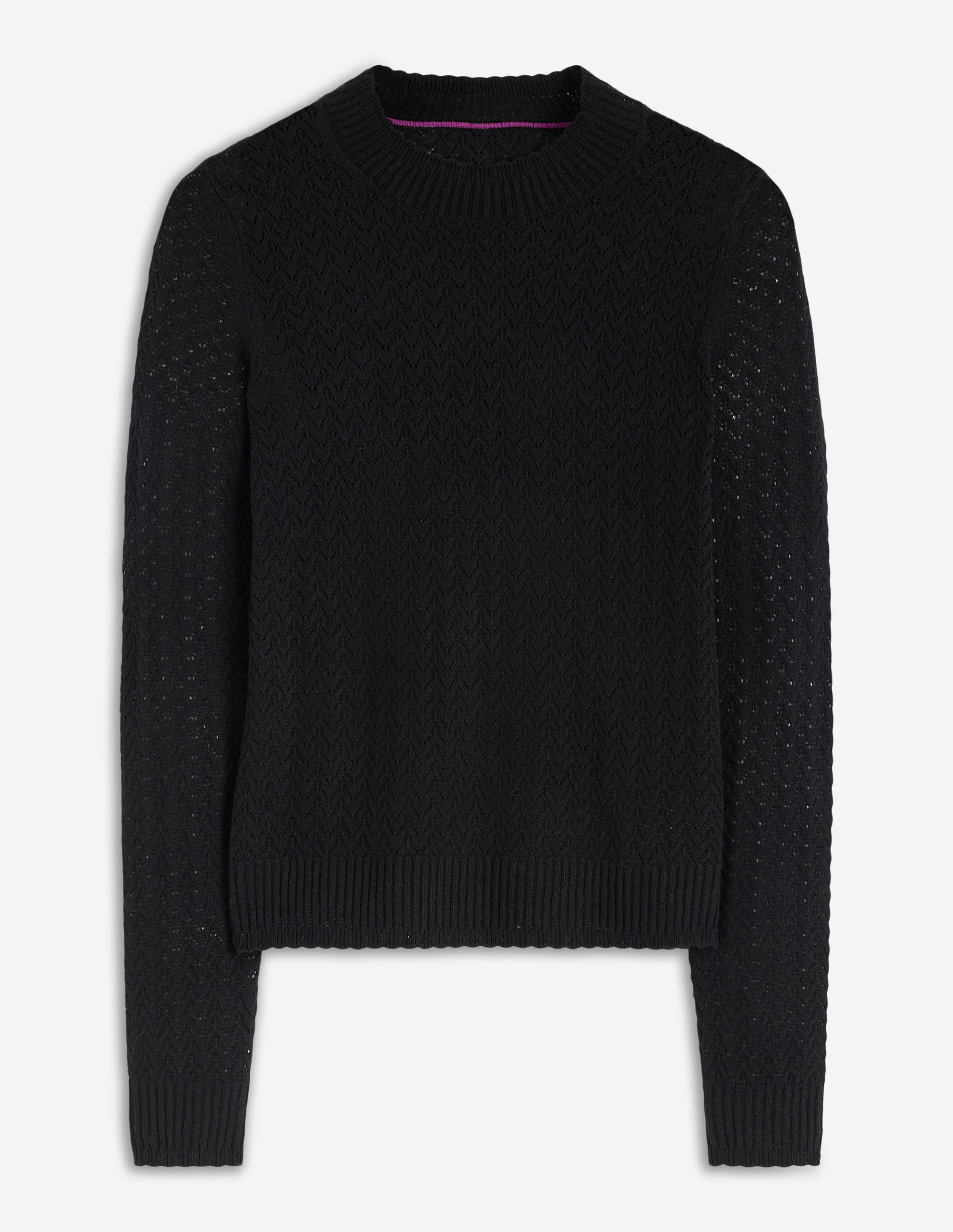 Diane Pointelle-Pullover-Schwarz - Image 5