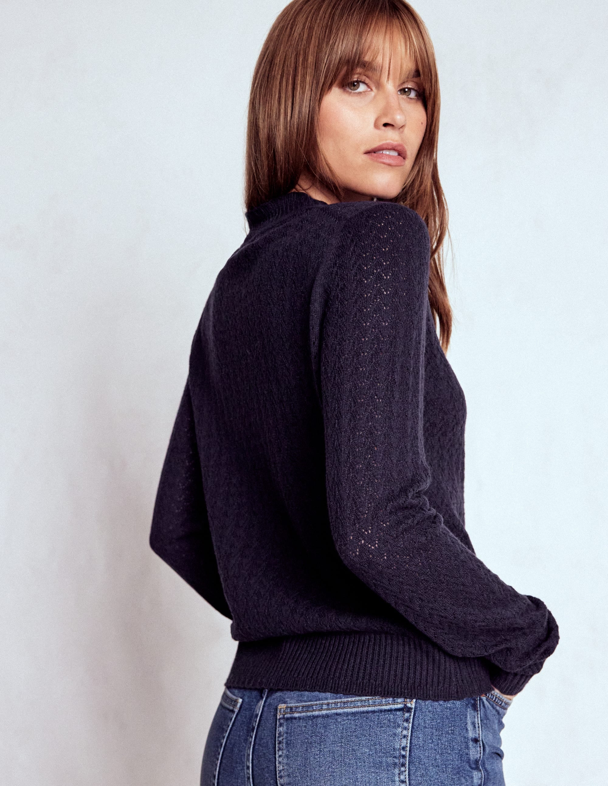 Diane Pointelle-Strickjacke-Marineblau - Image 3
