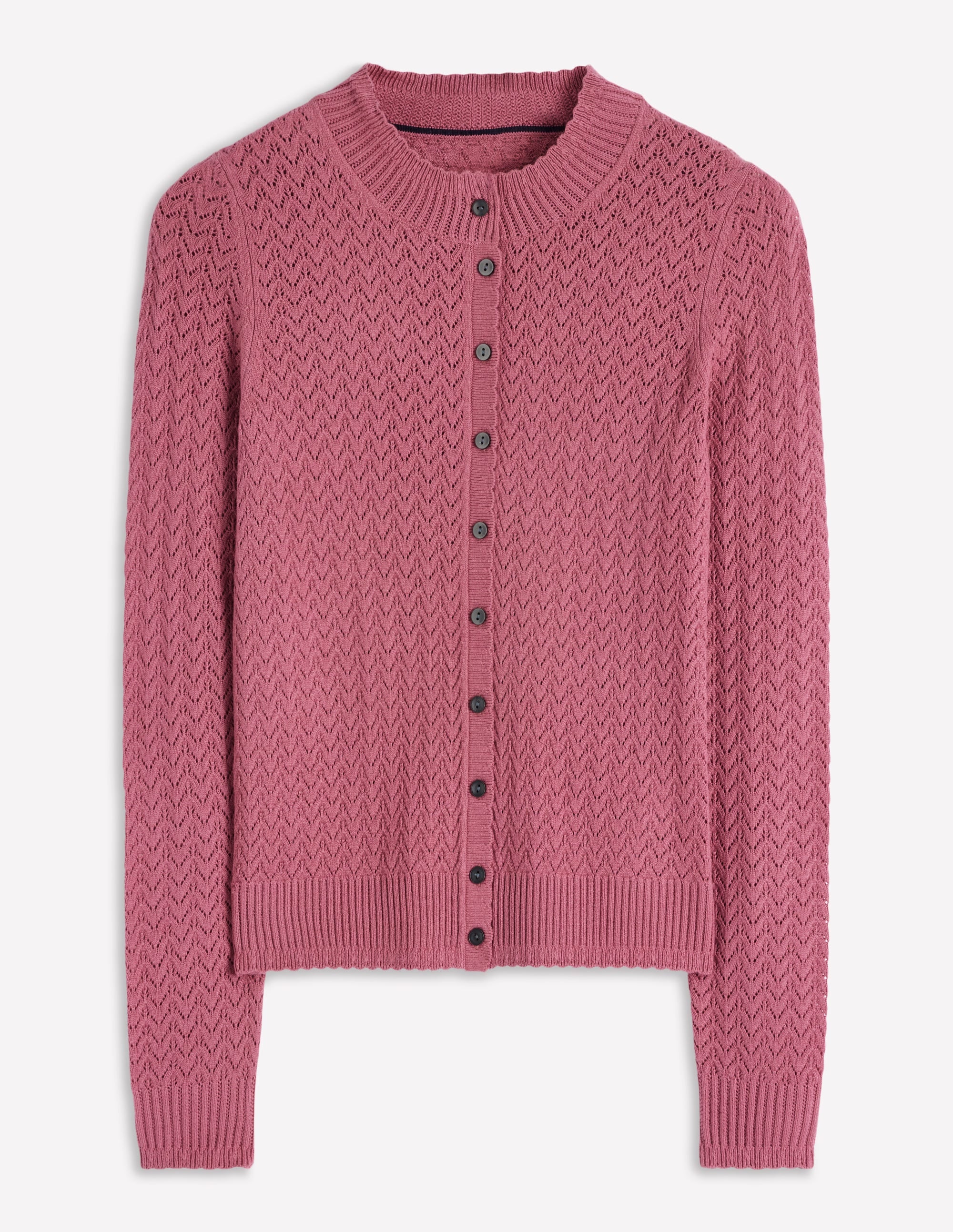 Diane Pointelle-Strickjacke-Rosa Heide - Image 5