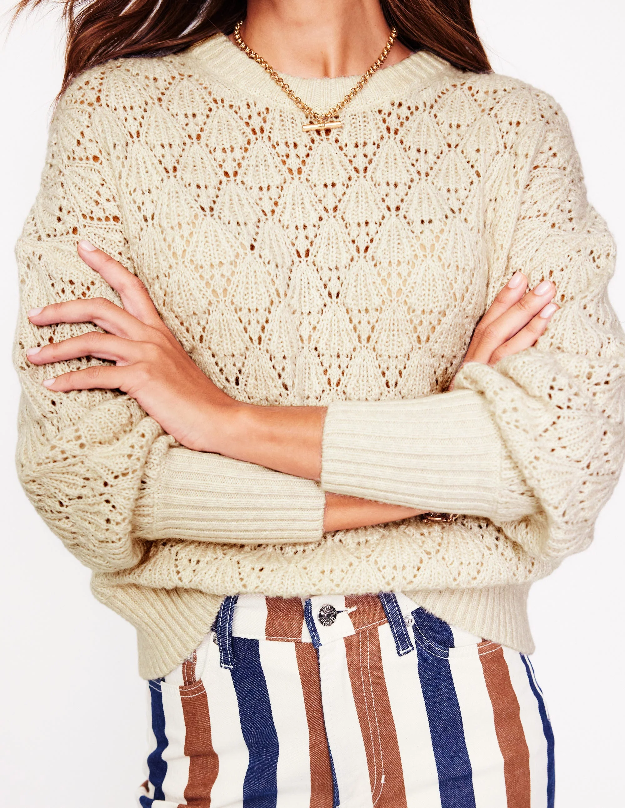 Dicker Pointelle-Pullover-Black - Image 2