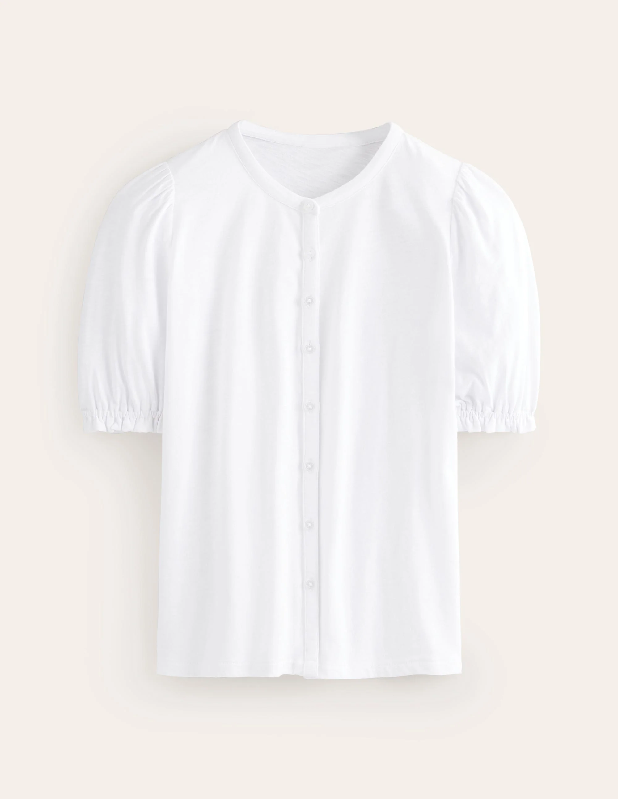 Dolly Jerseyhemd mit Puffärmeln-Weiß - Image 5