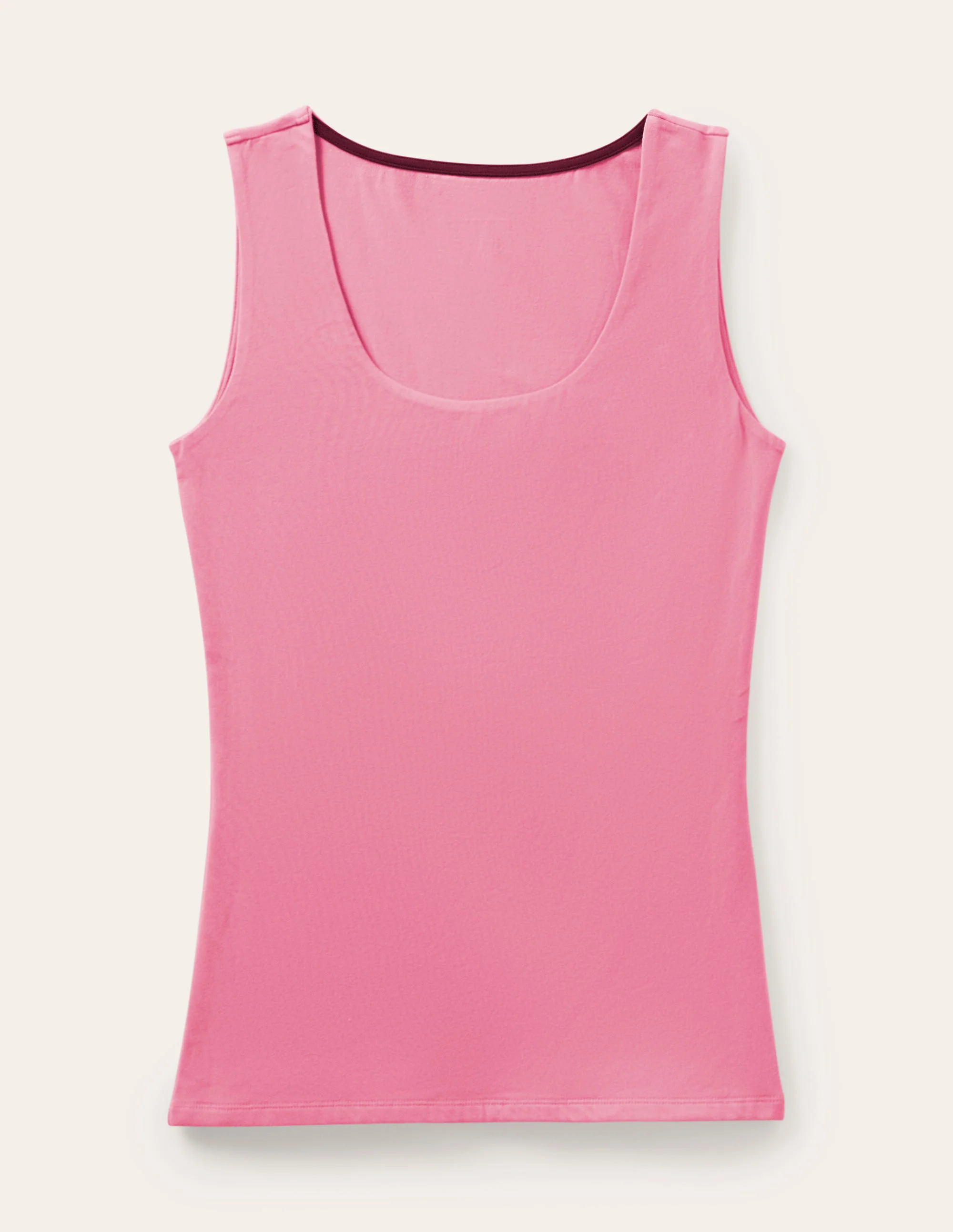 Doppellagiges Trägershirt-Blümchenrosa - Image 5