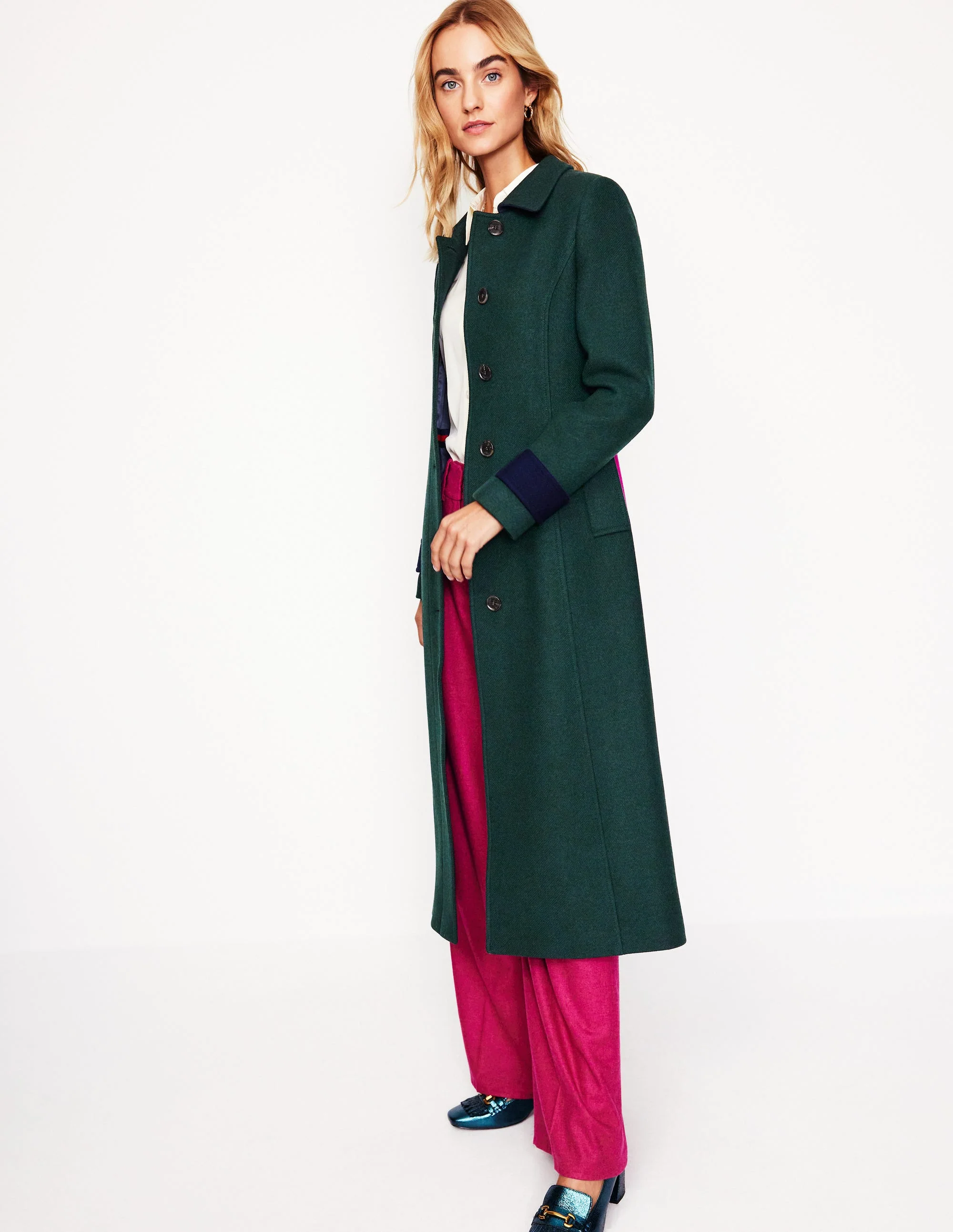 Durham Midi-Mantel-Peach Sorbet Poppy Ditsy - Image 4