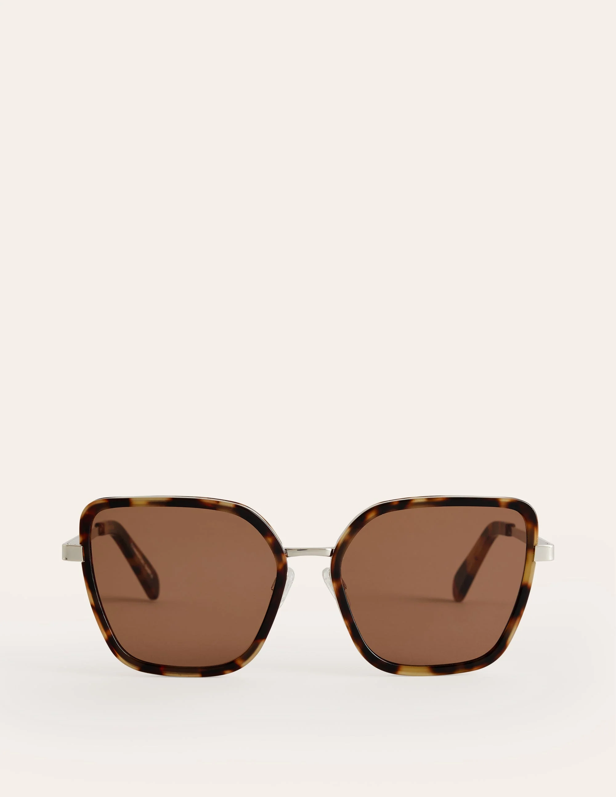 Eckige Sonnenbrille-Braun, Schildpattmuster - Image 2