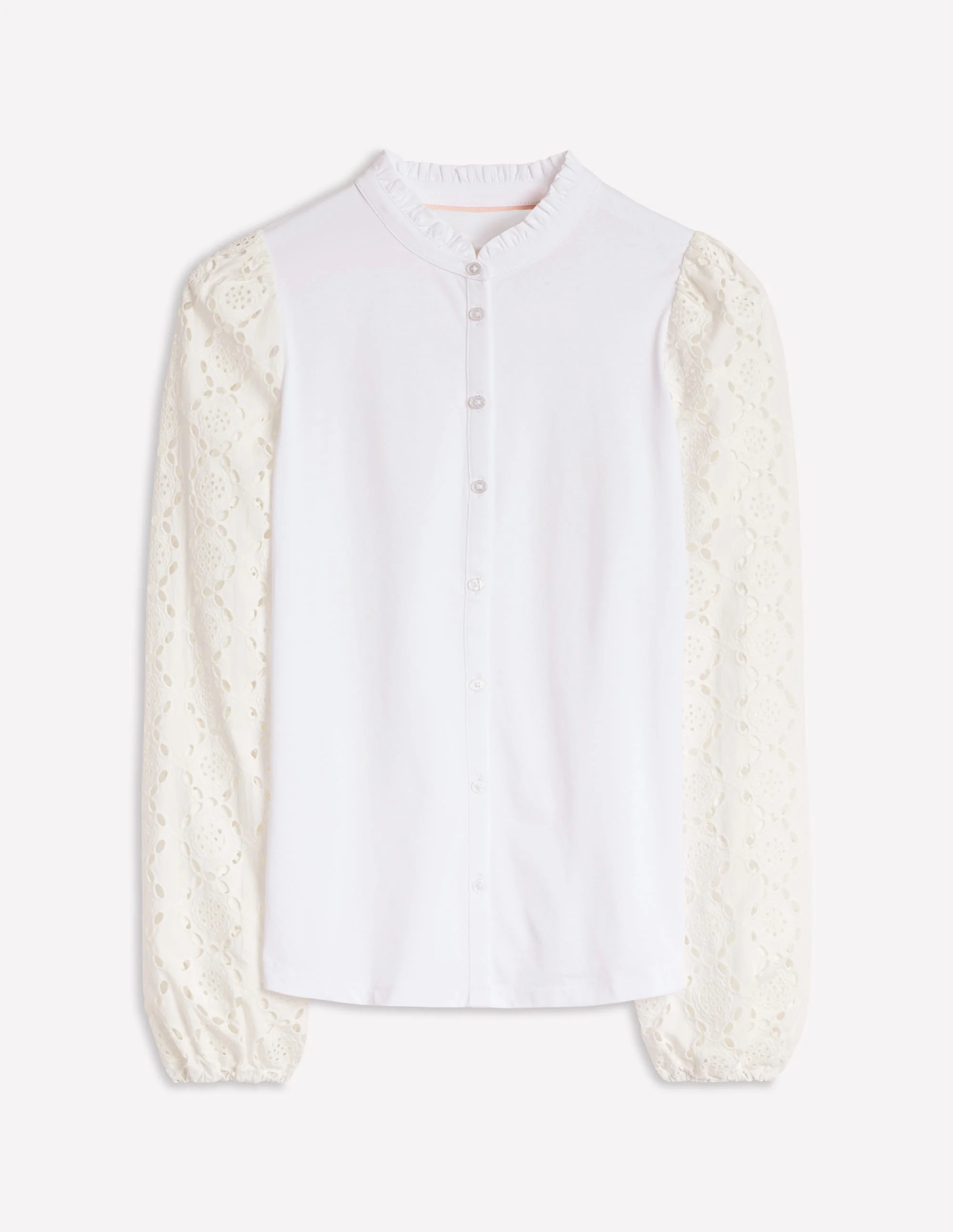 Eden Bluse mit Lochstickerei-Weiß - Image 5