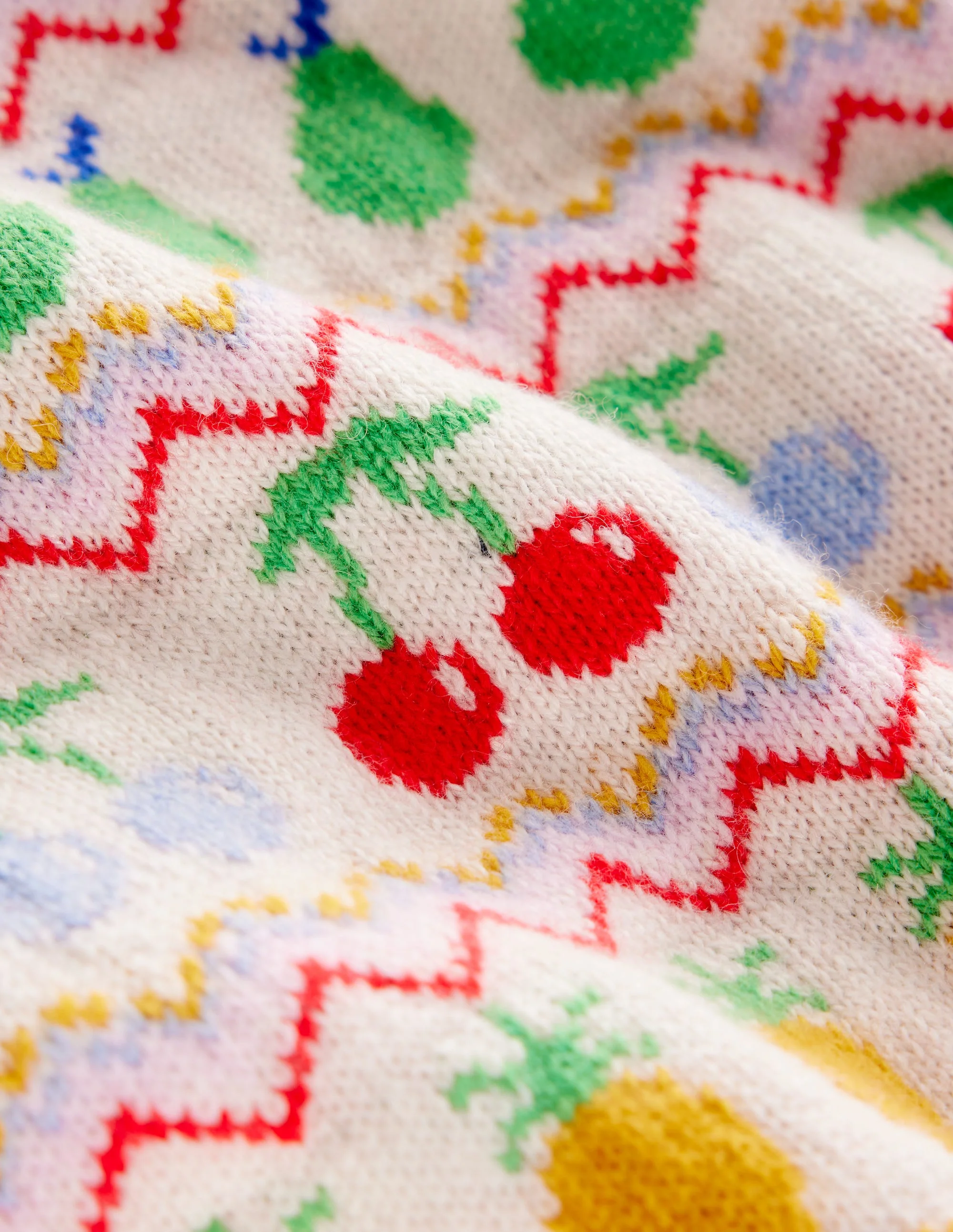 Edie Fair-Isle-Pullover-Beige Meliert, Obst - Image 9