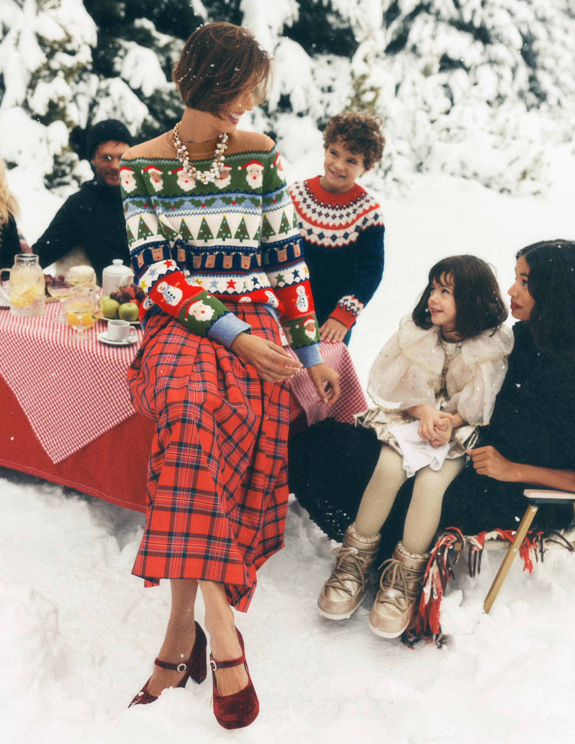 Edie Fair-Isle-Pullover-Bunt Weihnachtliches Fair-Isle-Muster - Image 5