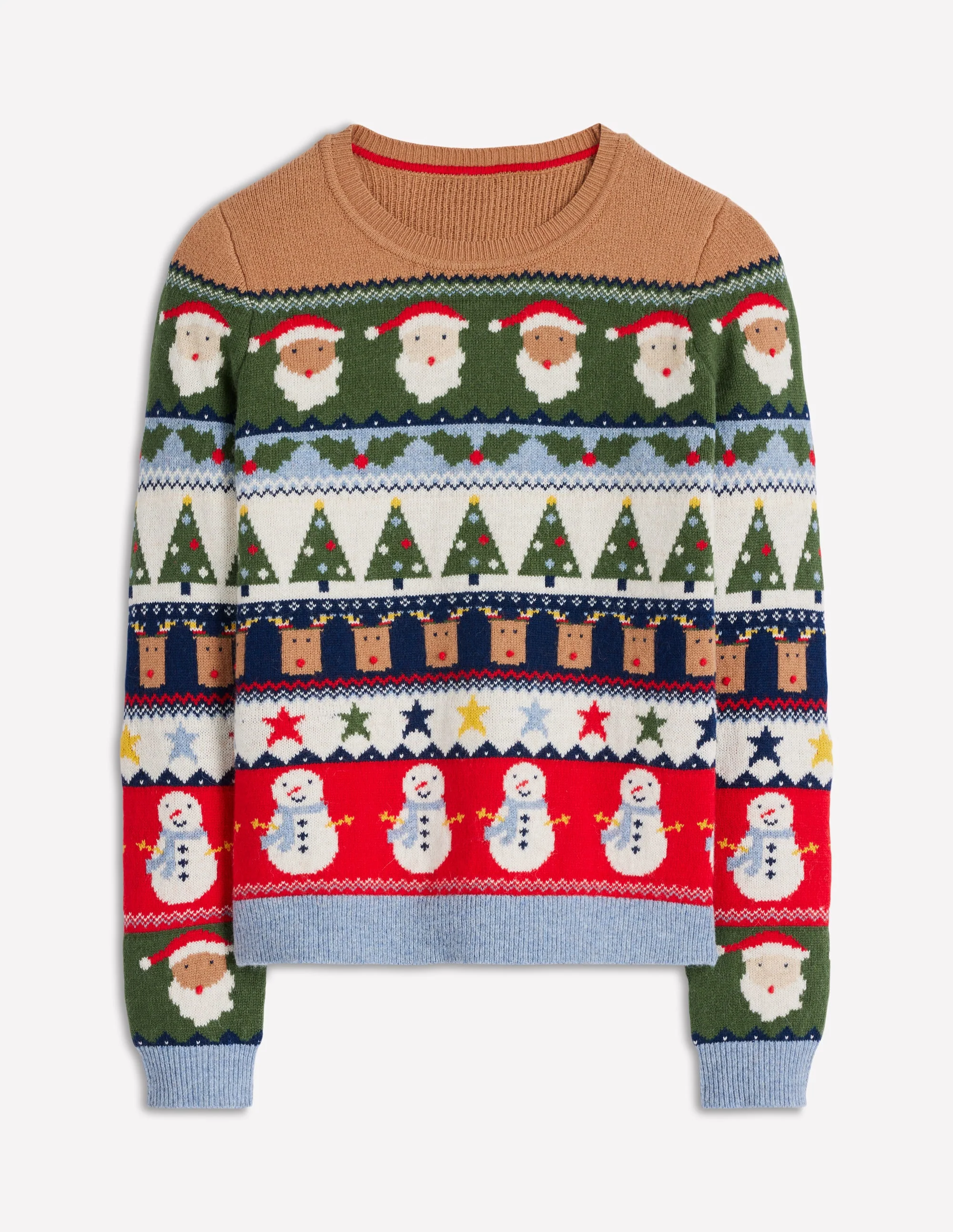 Edie Fair-Isle-Pullover-Bunt Weihnachtliches Fair-Isle-Muster - Image 6