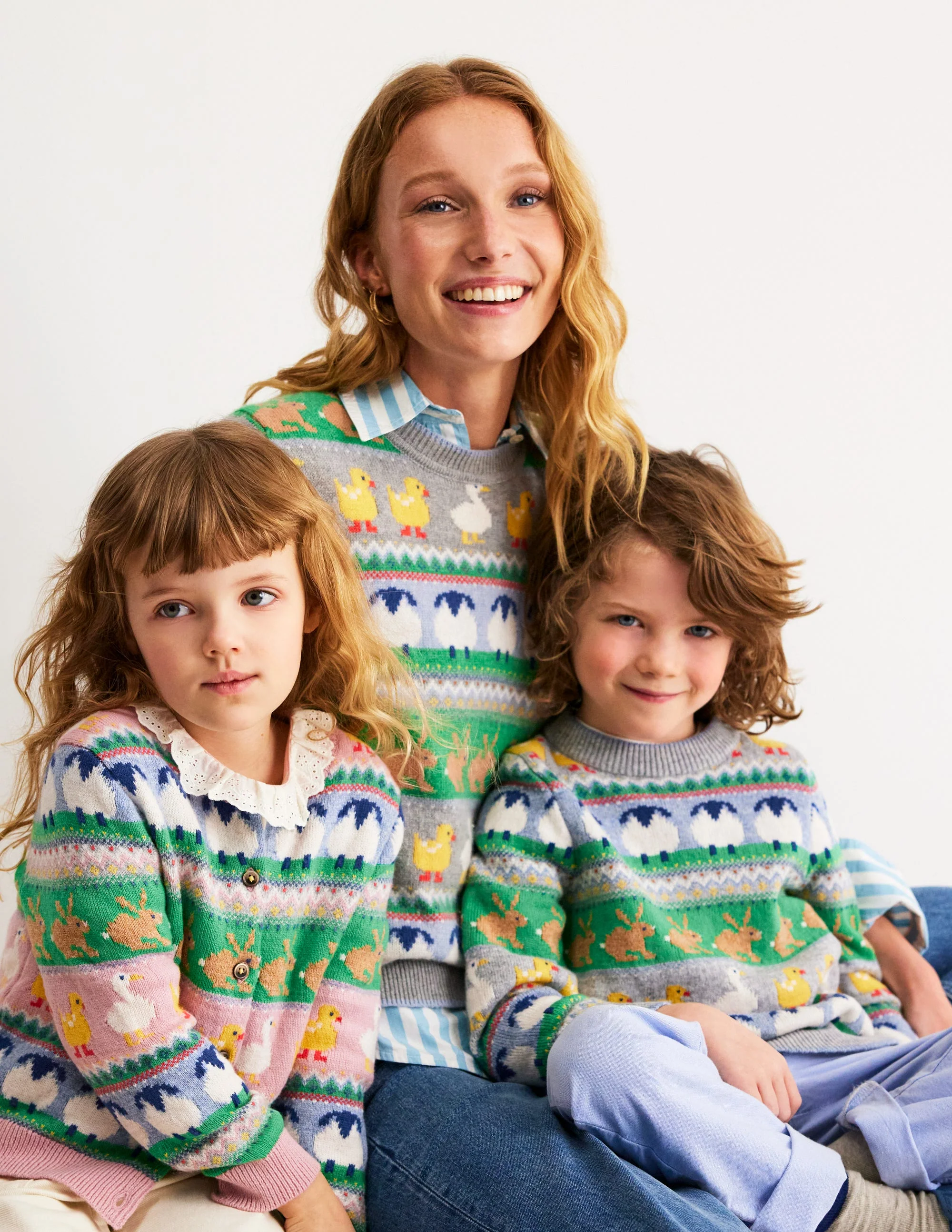 Edie Fair-Isle-Pullover-Grau Melange, Tier - Image 5