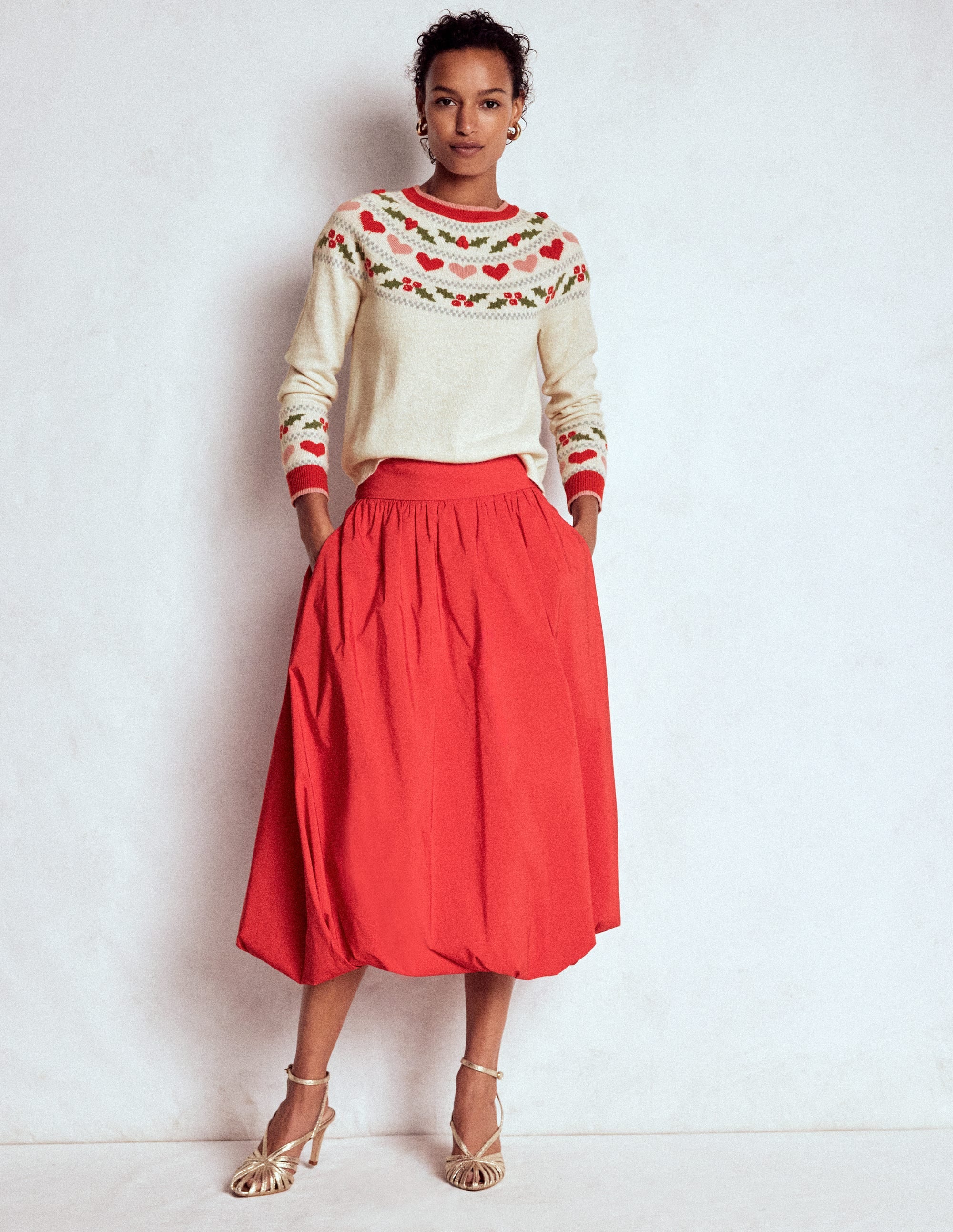 Edie Fair-Isle-Pullover-Haferbeige meliert, Holly - Image 4
