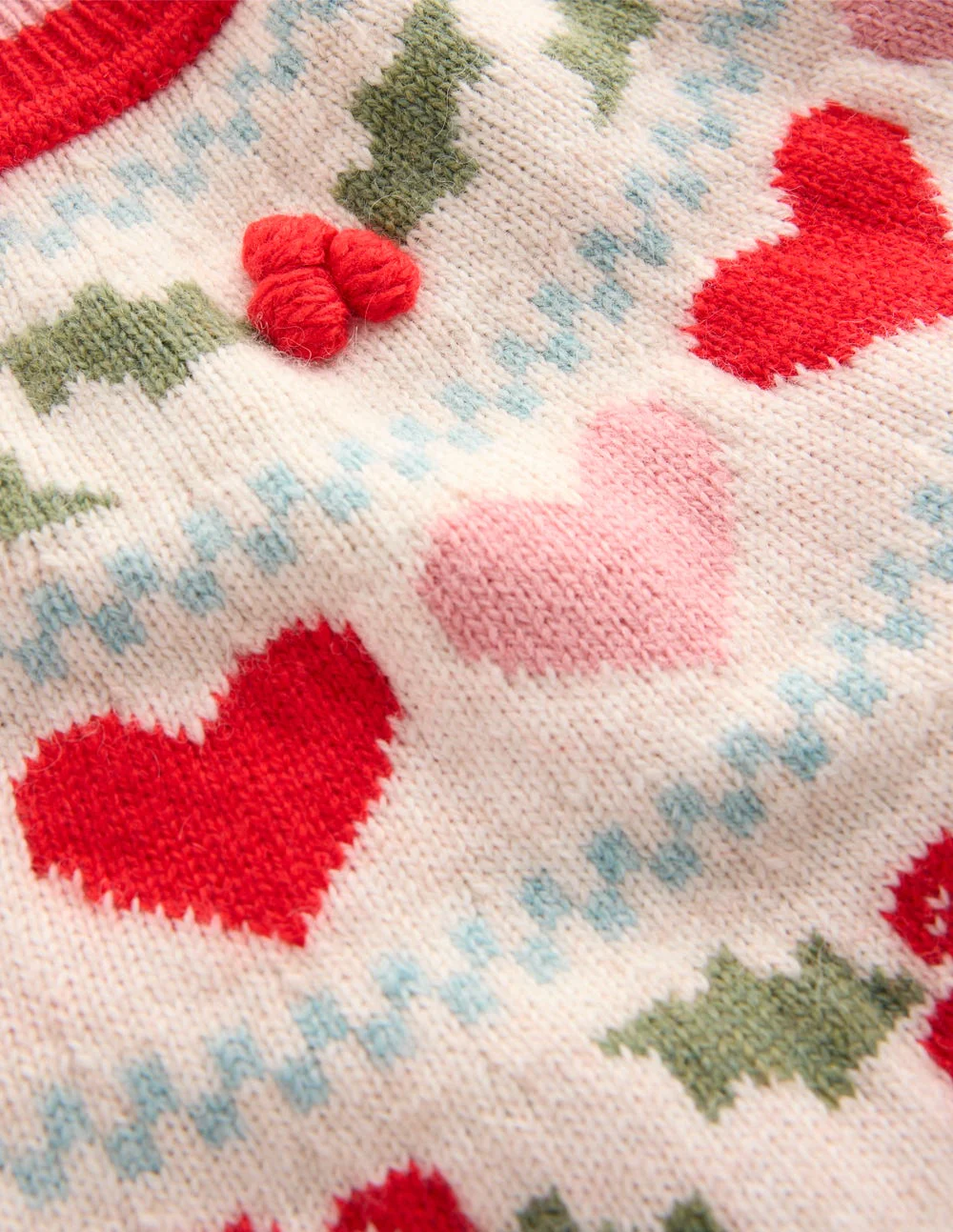 Edie Fair-Isle-Pullover-Haferbeige meliert, Holly - Image 7
