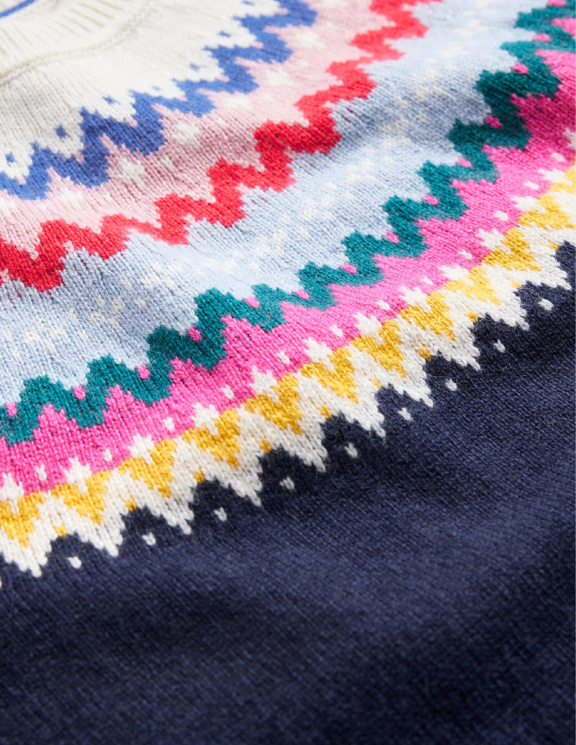 Edie Fair-Isle-Pullover-Klassisches Marineblau Fair-Isle - Image 12