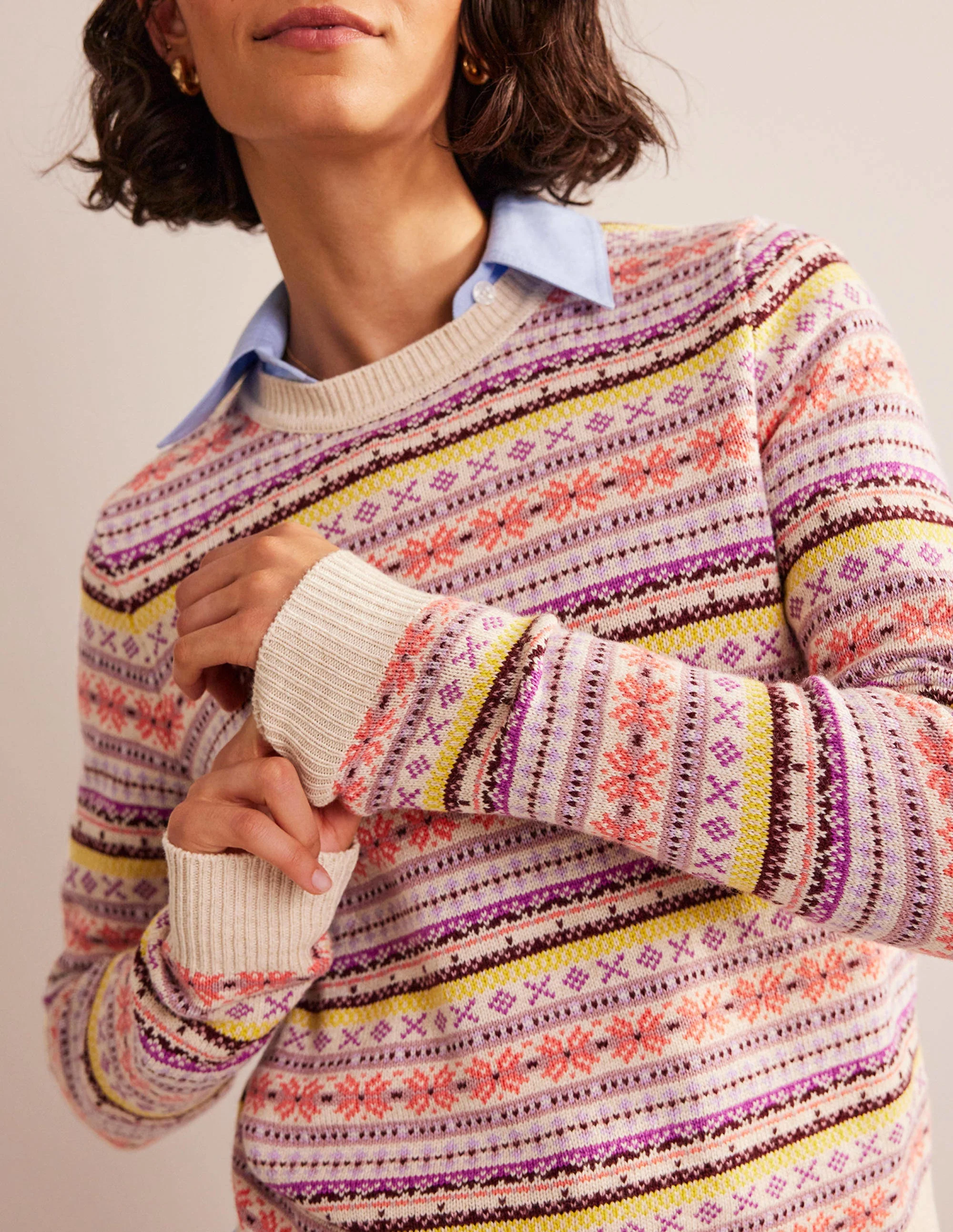 Edie Fair-Isle-Pullover-Kreiderosa Fair-Isle - Image 2