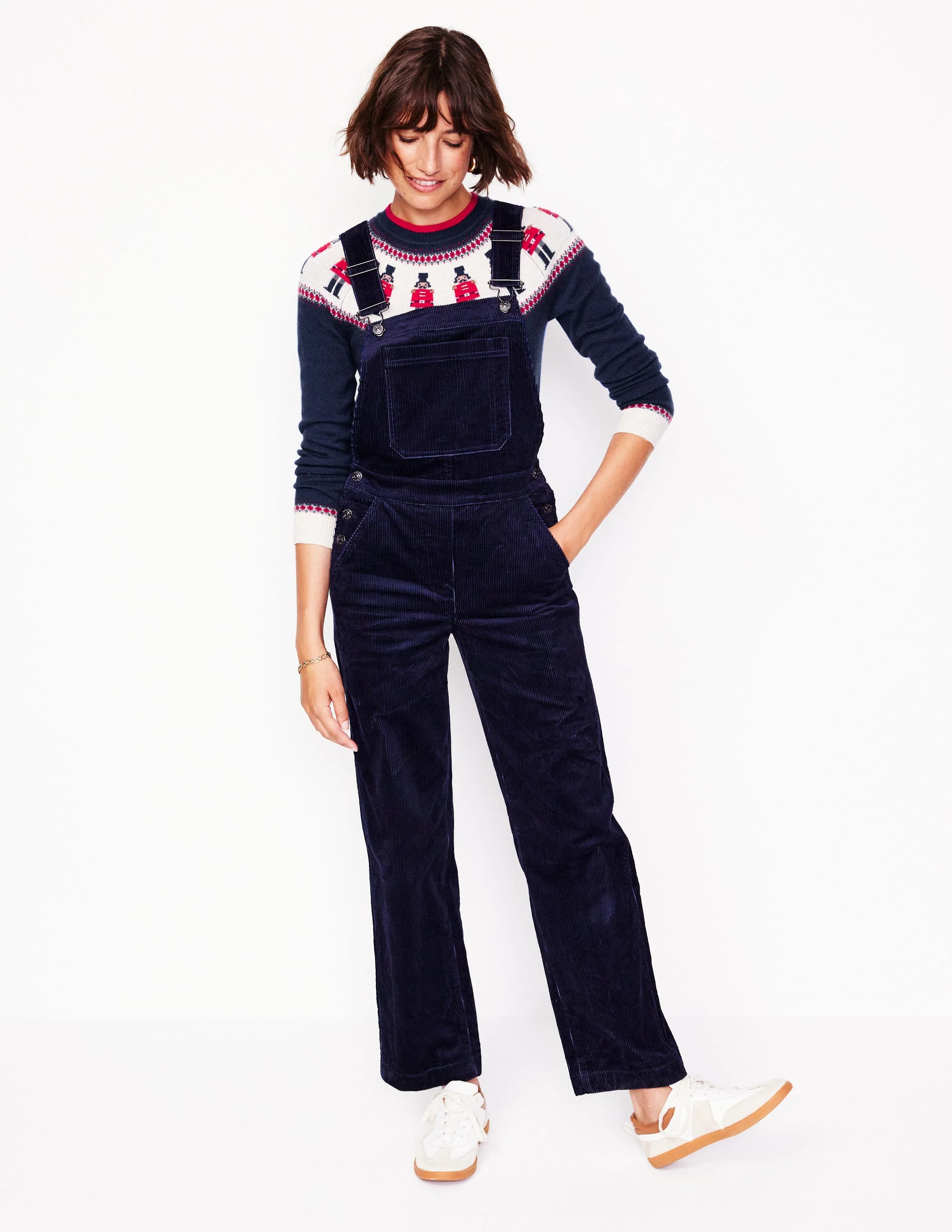 Edie Fair-Isle-Pullover-Marineblau, Soldaten - Image 5