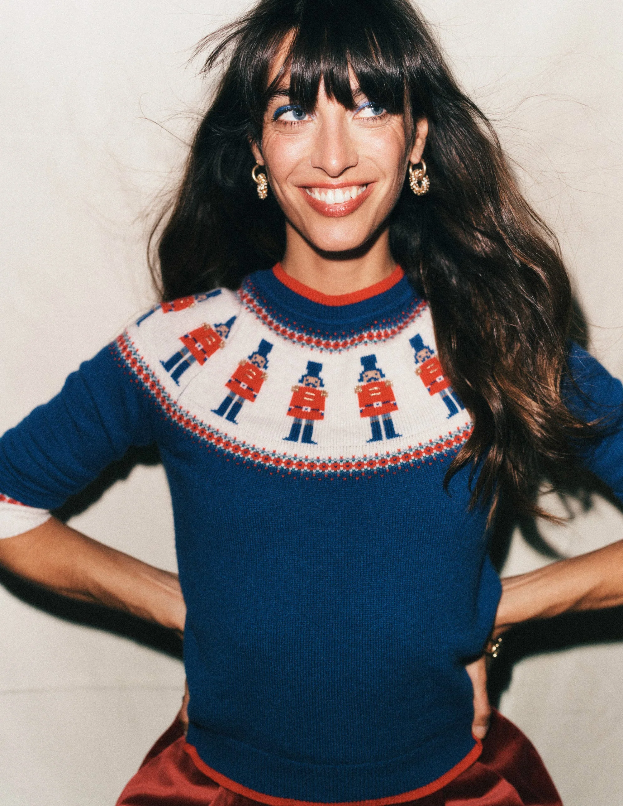 Edie Fair-Isle-Pullover-Marineblau, Soldaten - Image 7