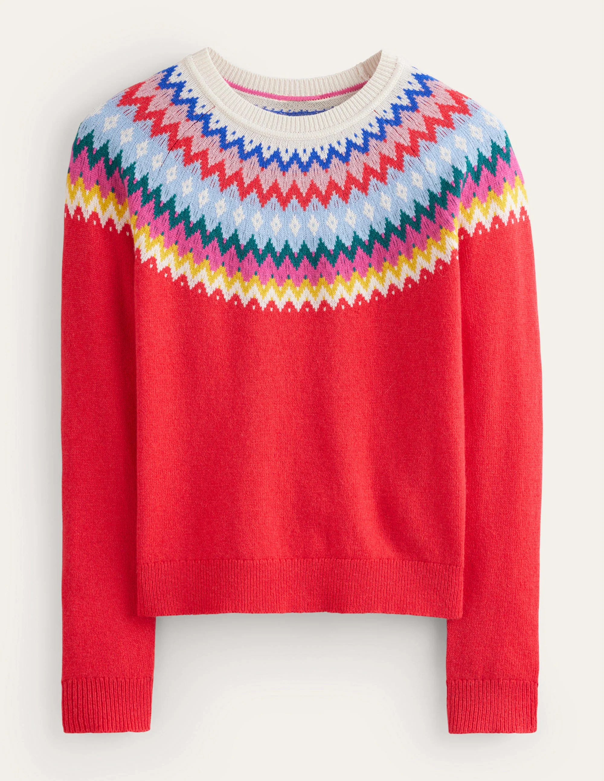 Edie Fair-Isle-Pullover-Mohnblumenrot - Image 6