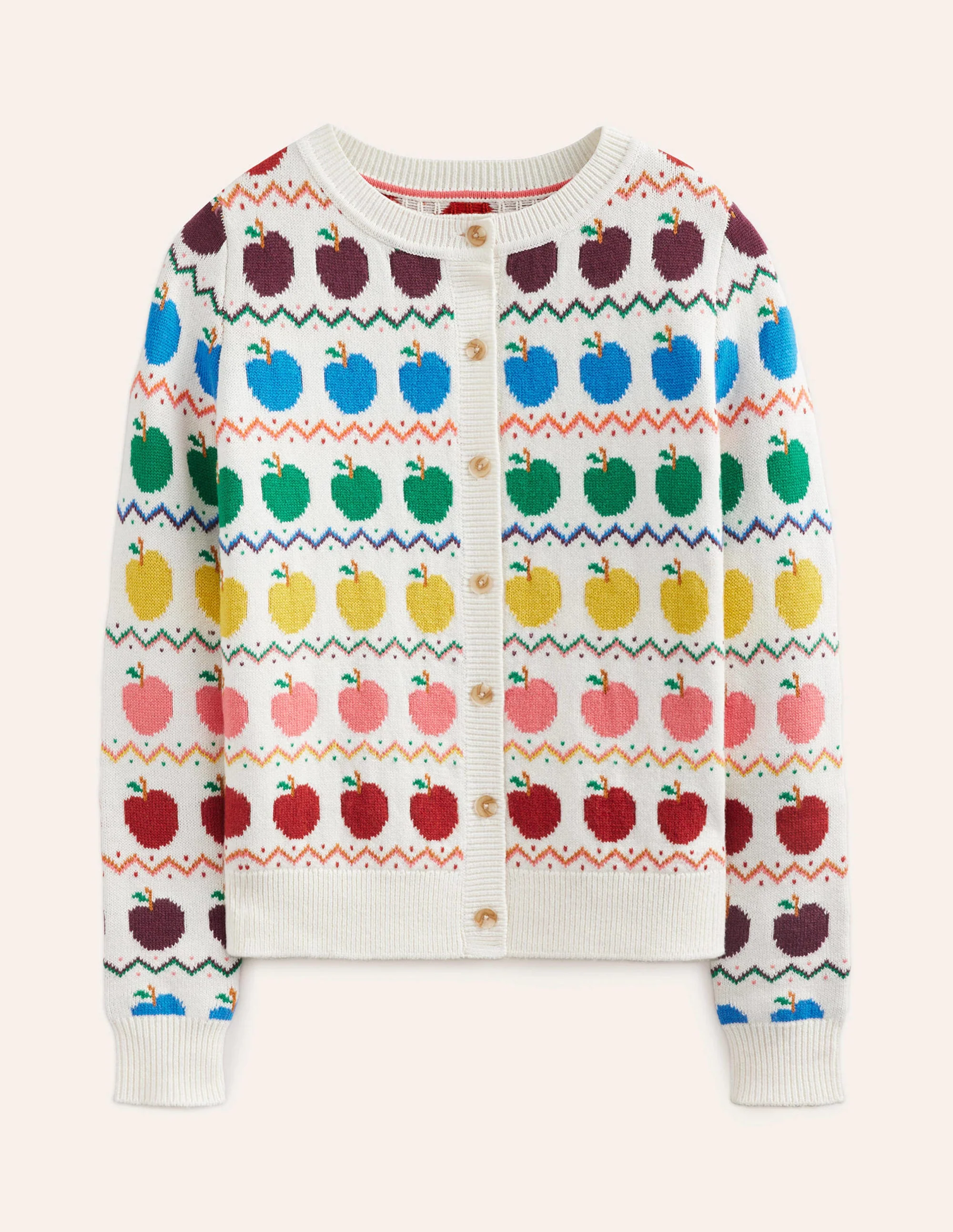 Edie Fair-Isle-Strickjacke-Apfel Fair-Isle - Image 7