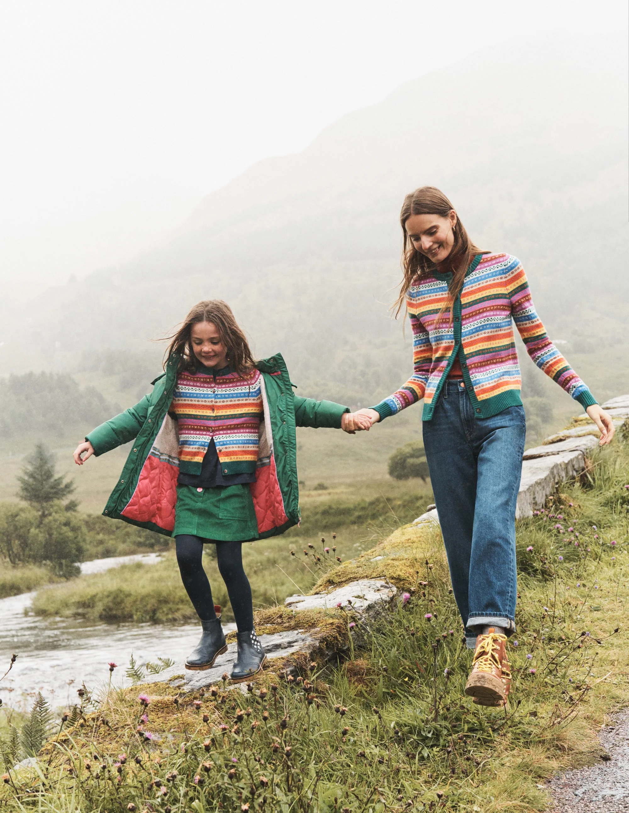 Edie Fair-Isle-Strickjacke-Regenbogen Fair-Isle - Image 5