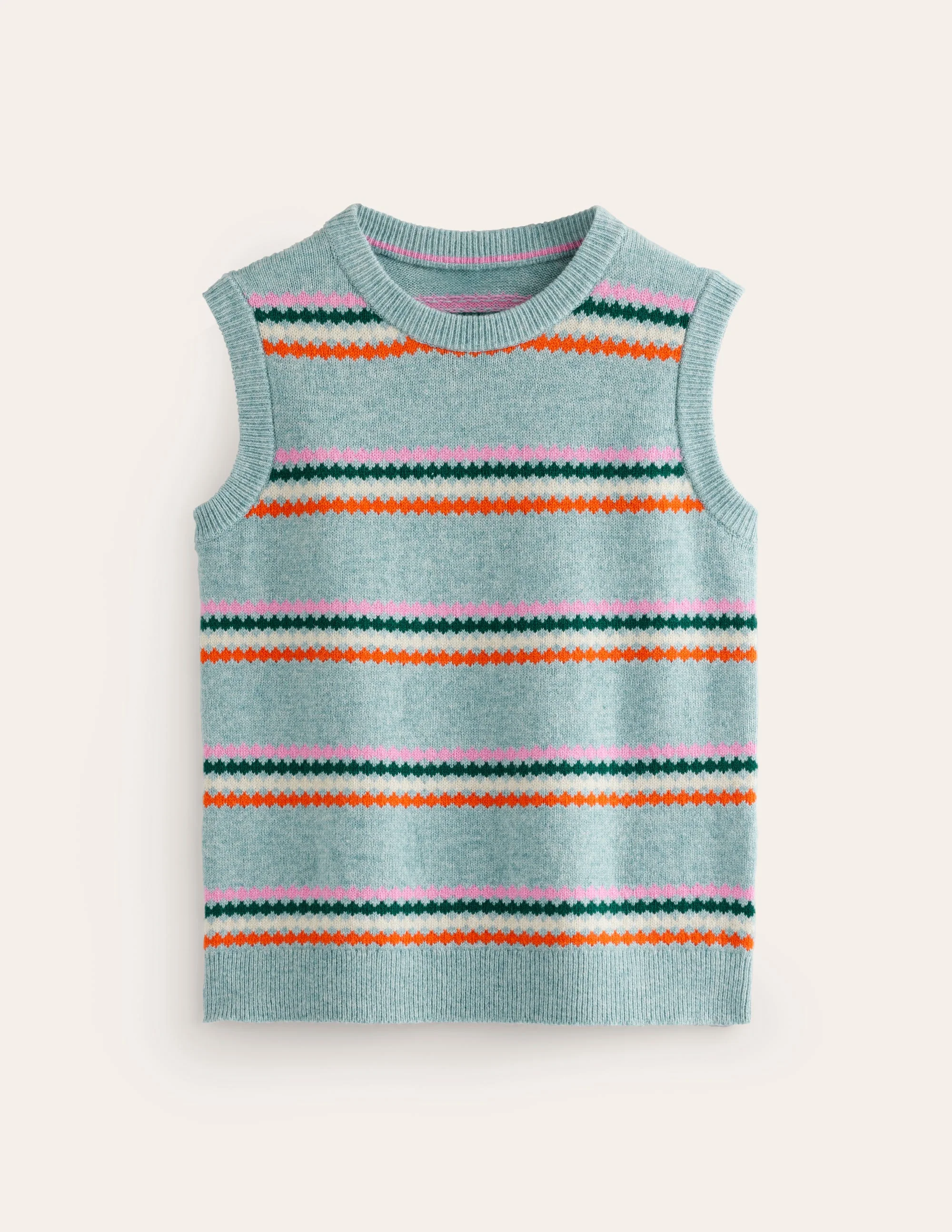 Edie Fair-Isle-Top-Blau Diamant - Image 8