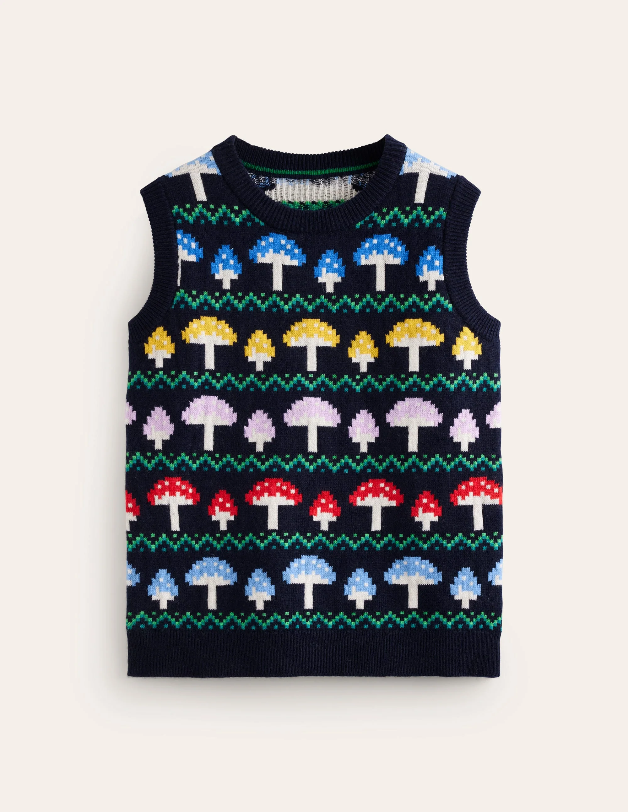 Edie Fair-Isle-Top-Marineblau Pilz - Image 9