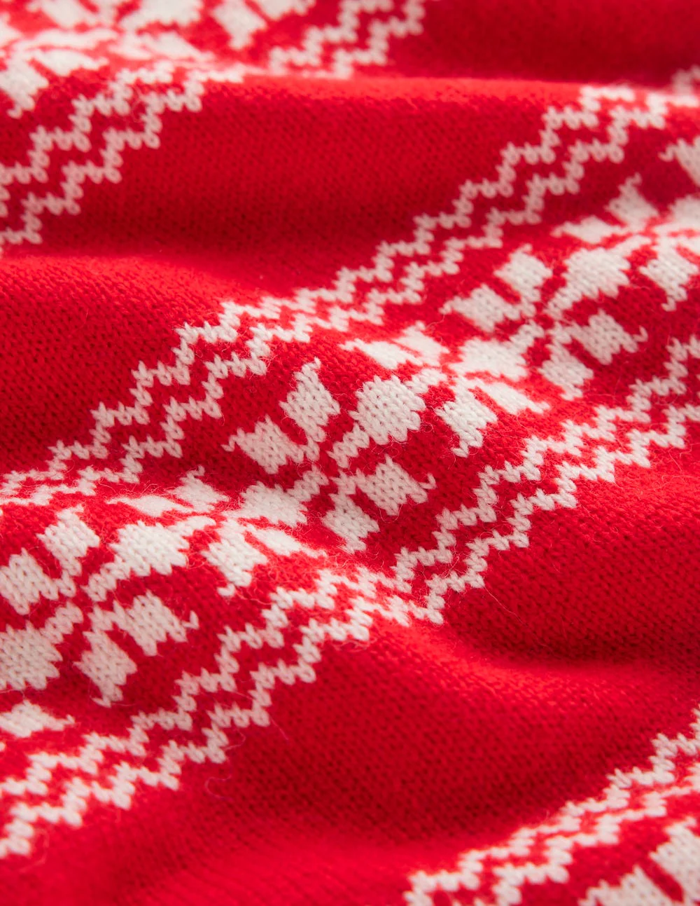 Edie Fair-Isle-Top-Mohnrot, Warmes Naturweiß - Image 8