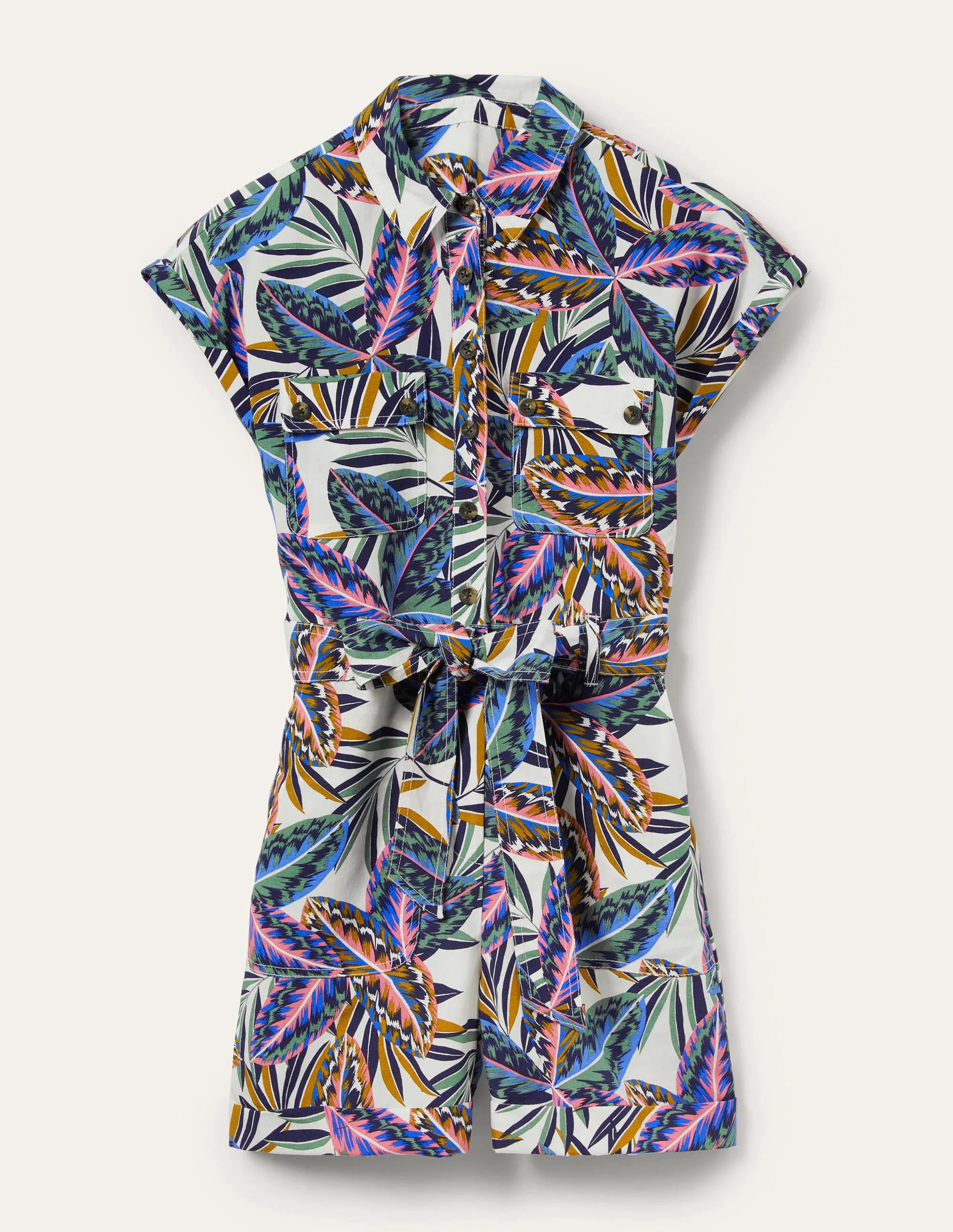 Einteiler mit Taschen-Bunt, Exotische Blätter - Image 7