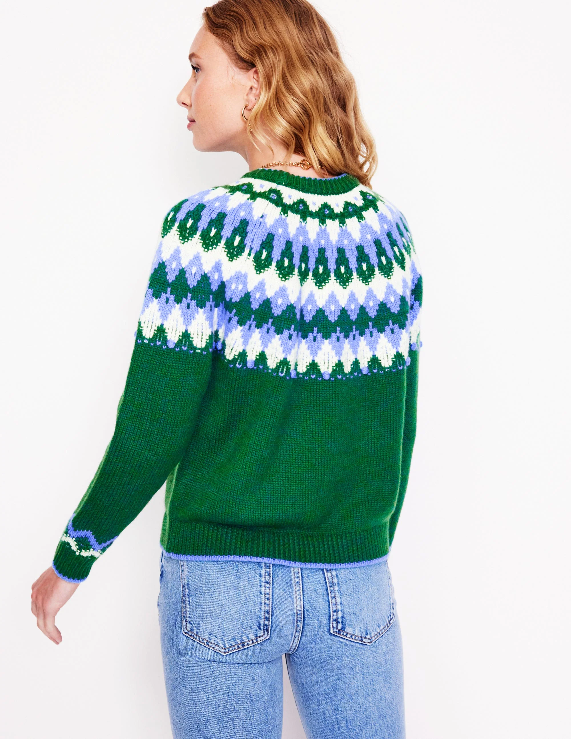 Eleanor Fair-Isle-Pullover-Kieferngrün - Image 3