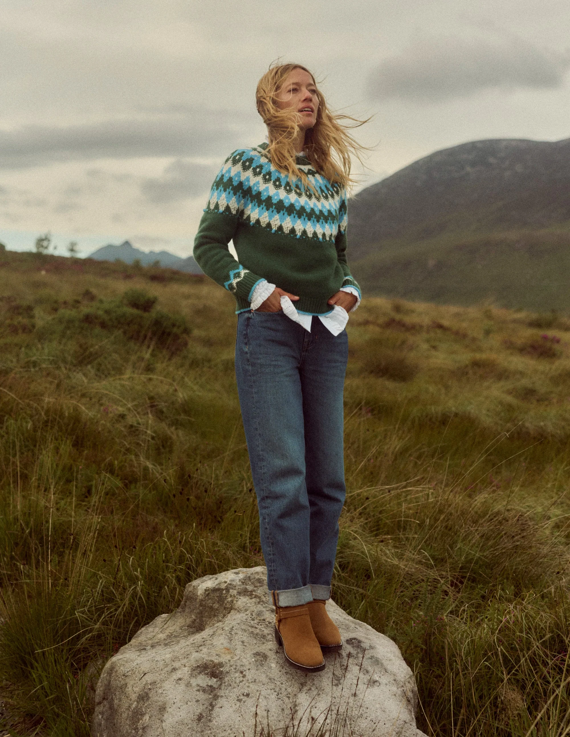 Eleanor Fair-Isle-Pullover-Kieferngrün - Image 5
