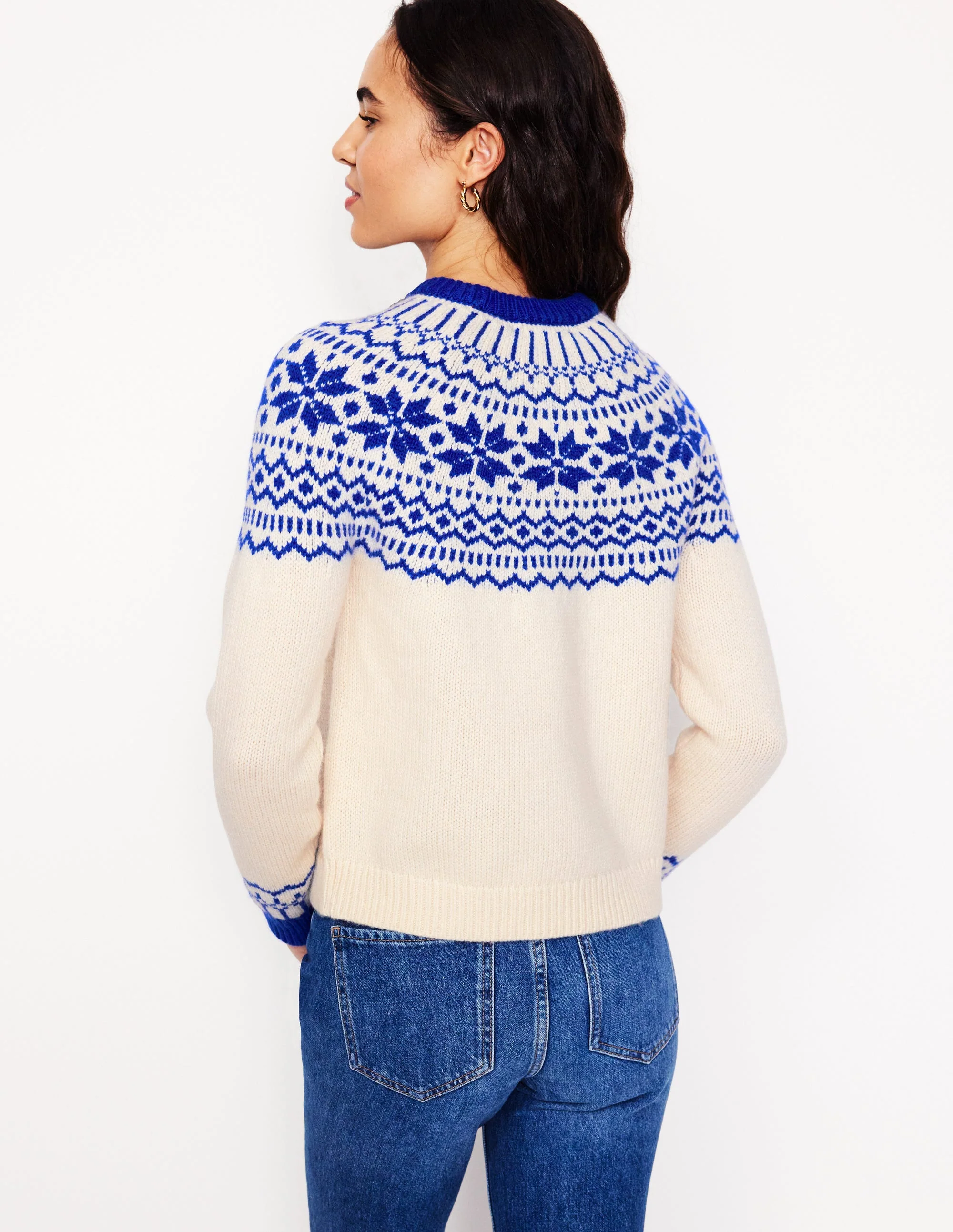 Eleanor Fair-Isle-Pullover-Warmes Elfenbein - Image 3