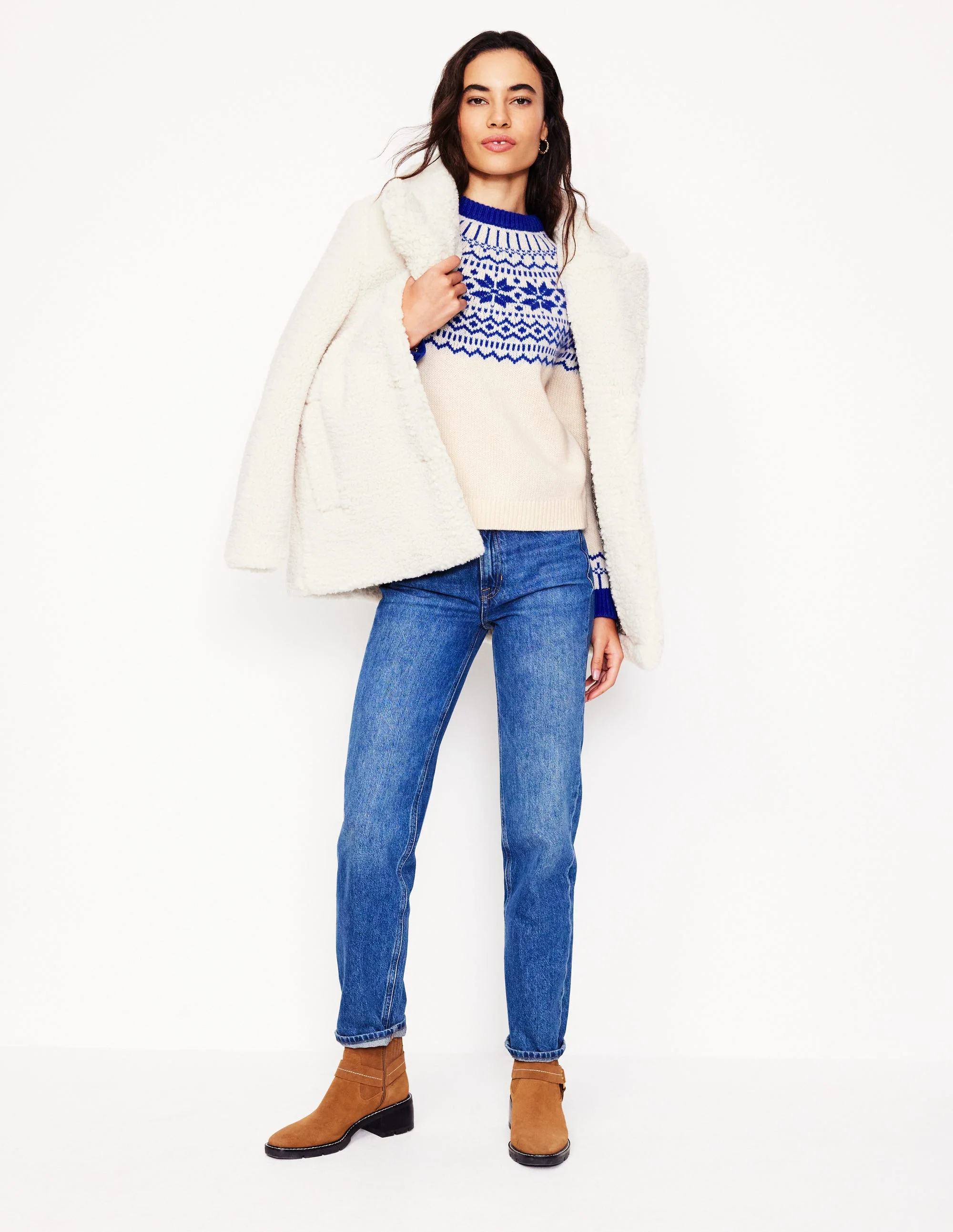 Eleanor Fair-Isle-Pullover-Warmes Elfenbein - Image 4