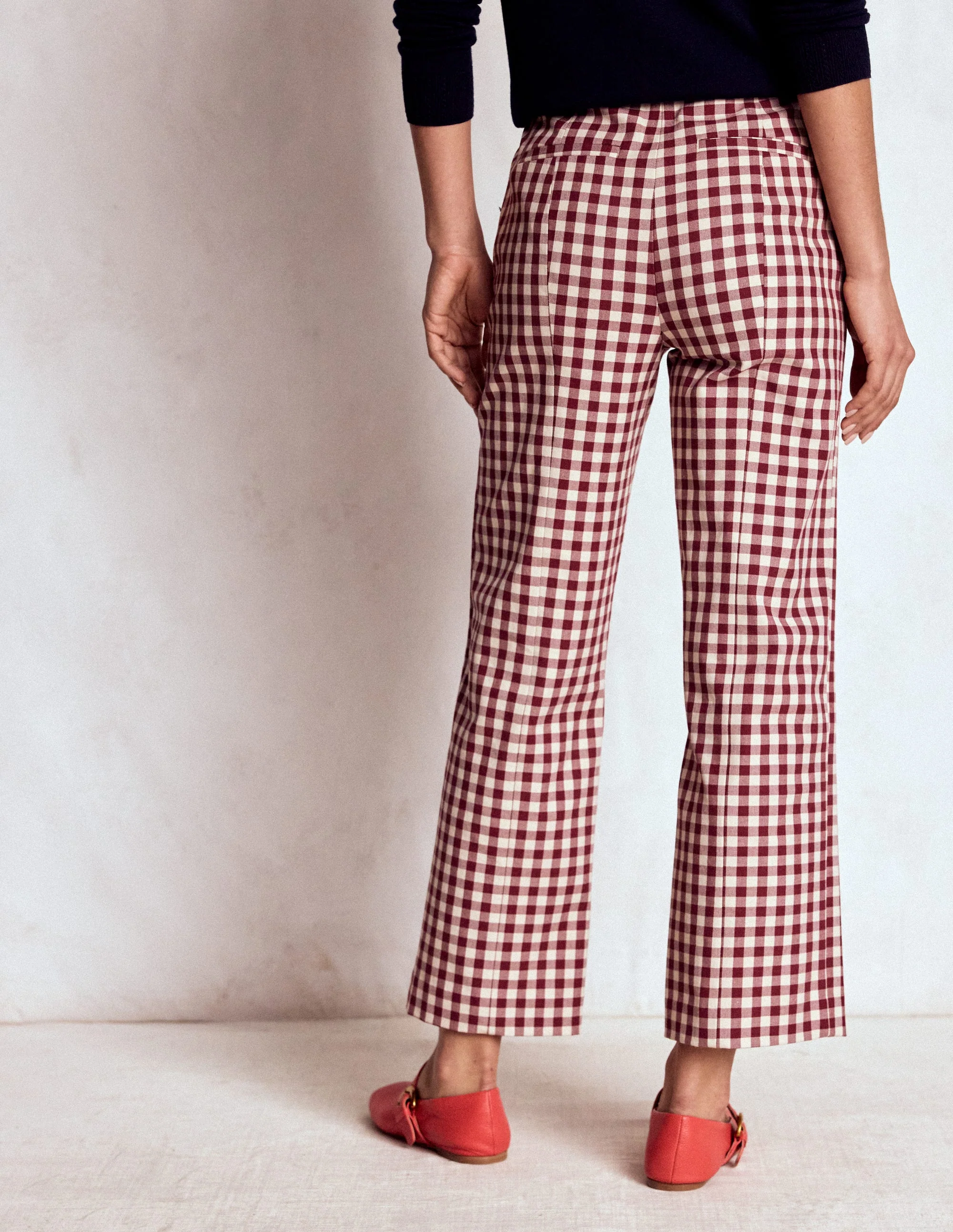Elegante 7/8-Hose-Kastanie Vichykaro - Image 3