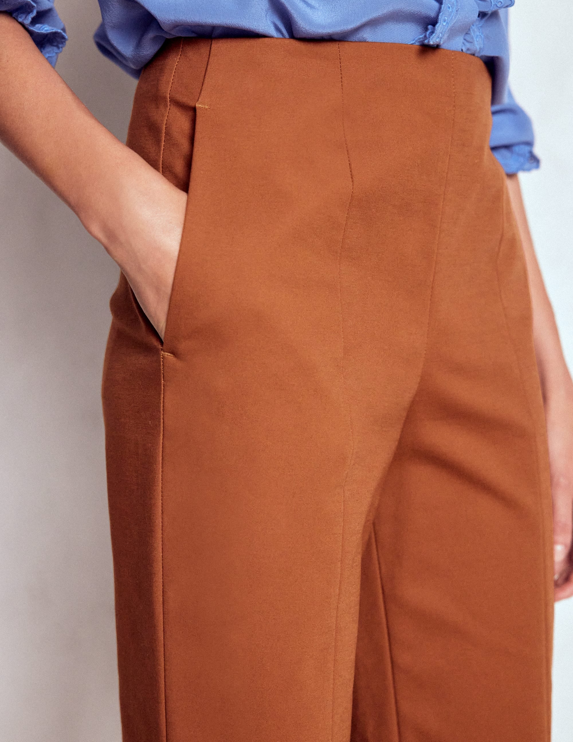 Elegante 7/8-Hose-Rotbraun - Image 3