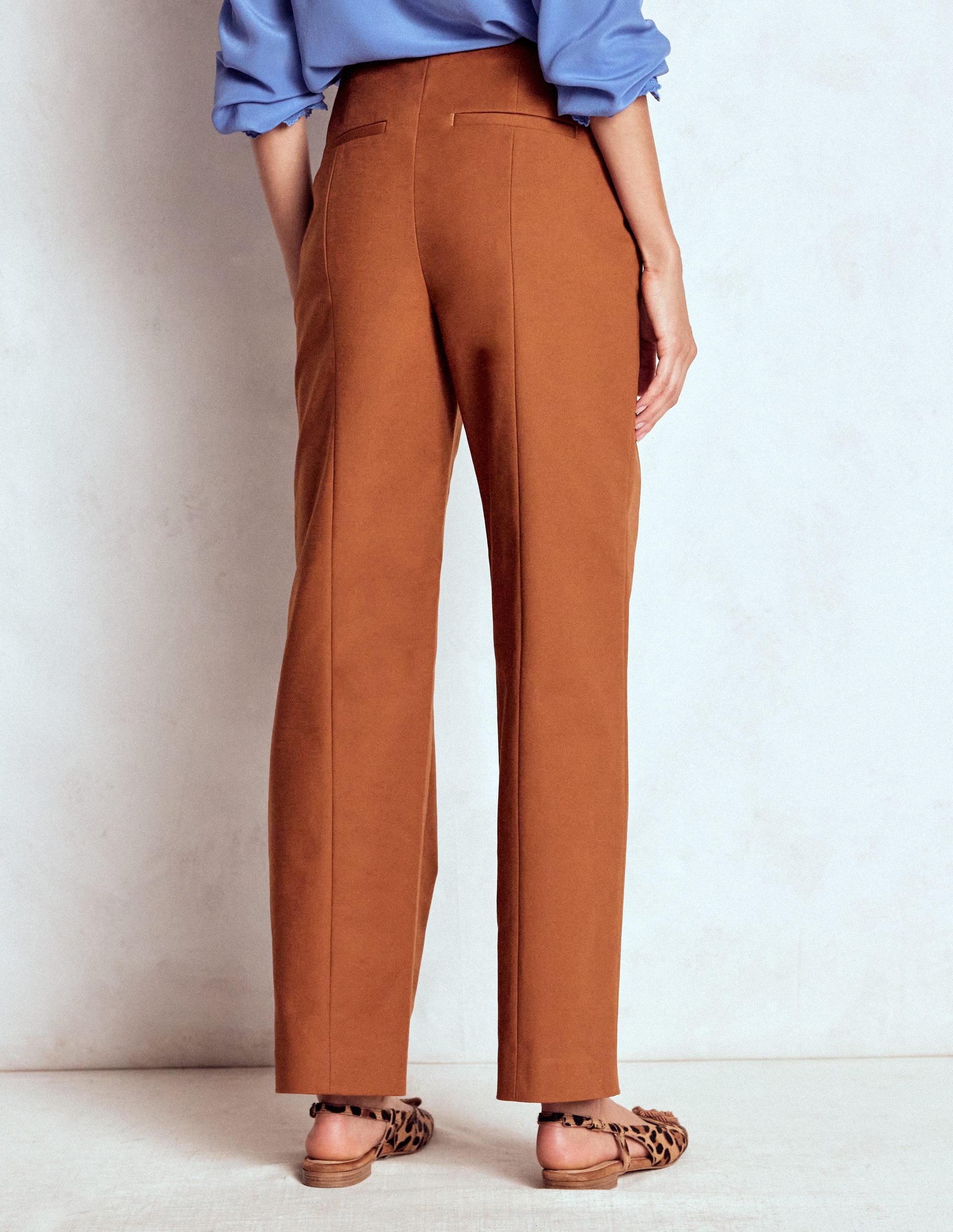 Elegante 7/8-Hose-Rotbraun - Image 5