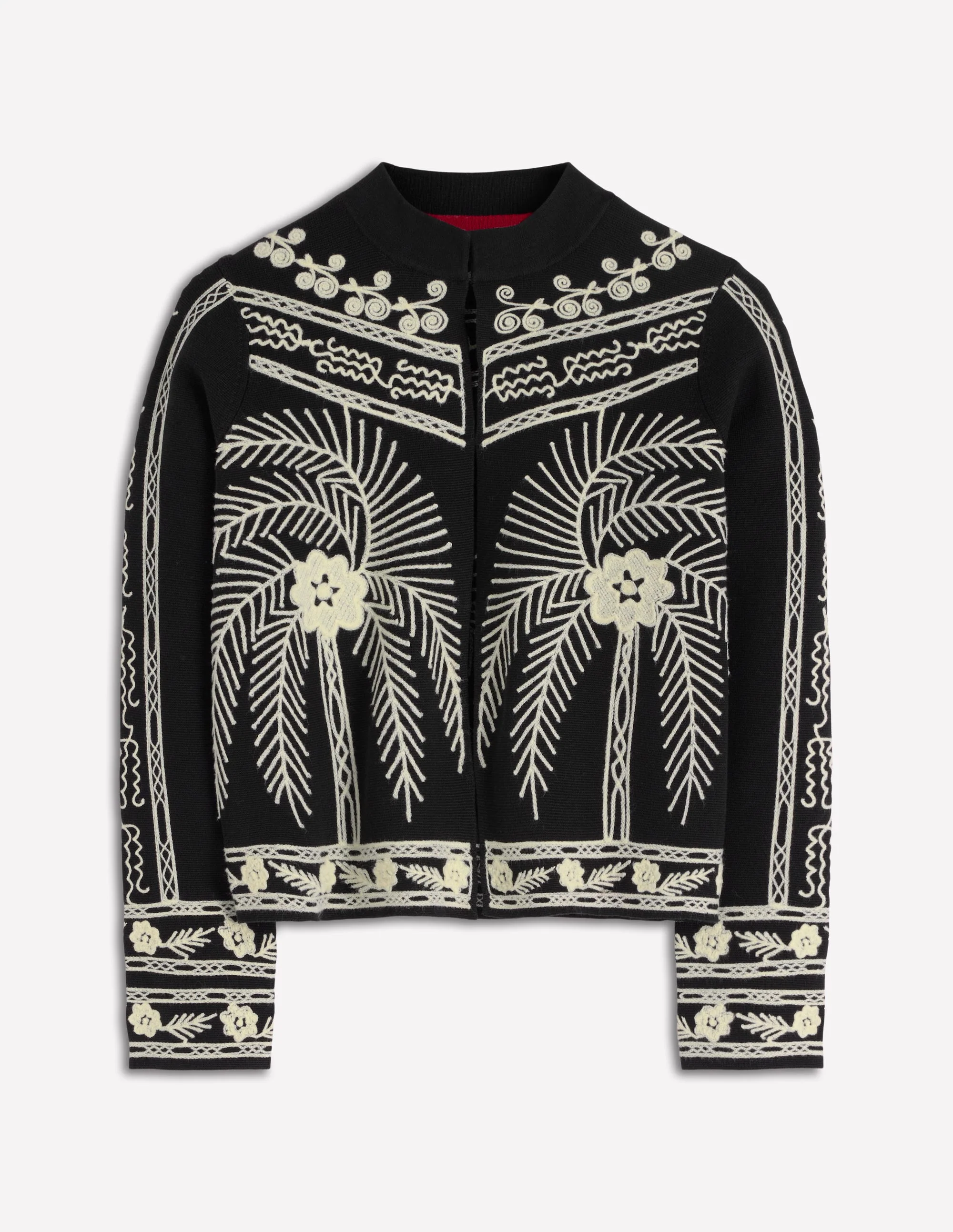 Elena Jacke mit Stehkragen-Schwarz, Stickerei - Image 7