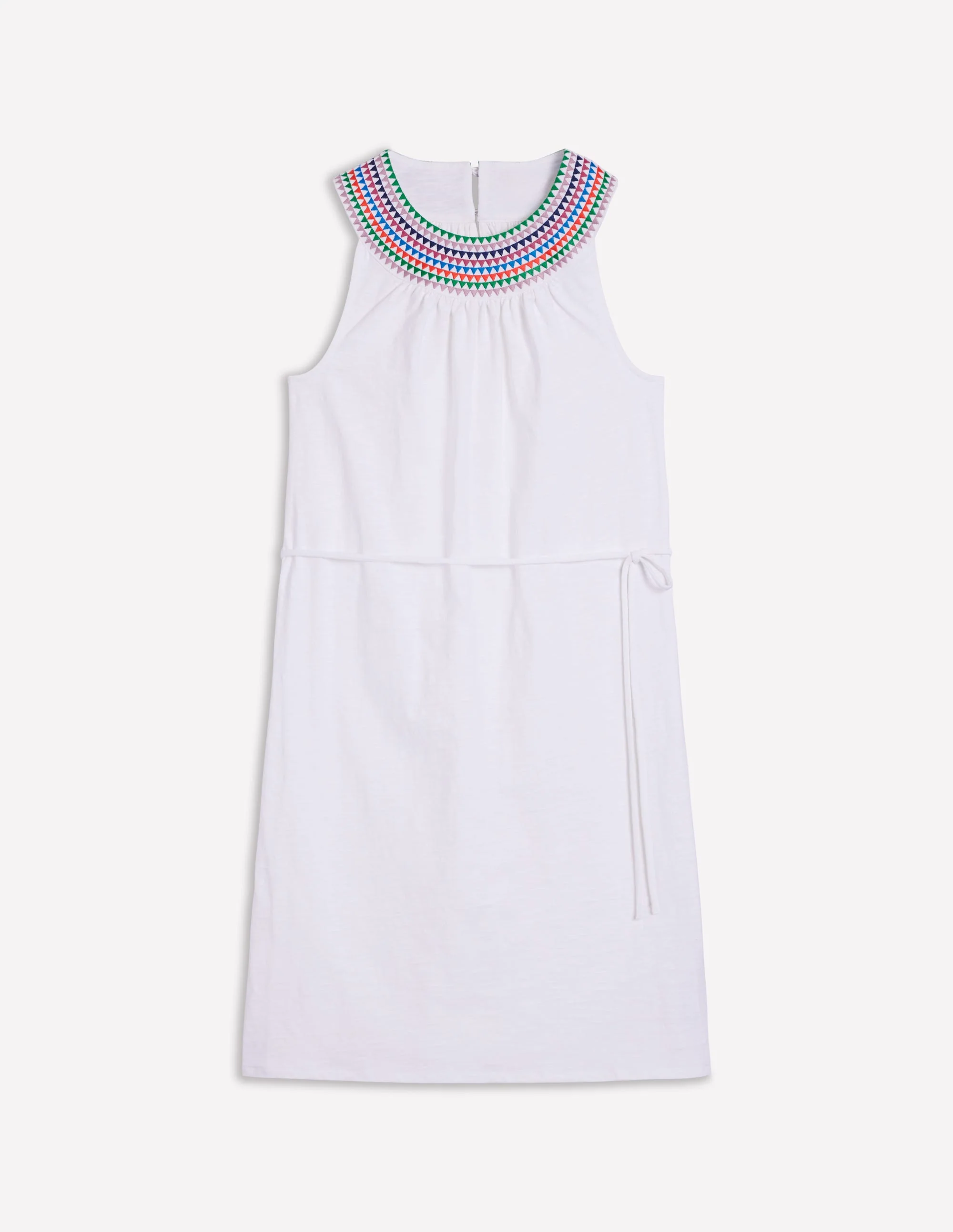 Eleni Kurzes Kleid mit Stickerei-Weiß - Image 5