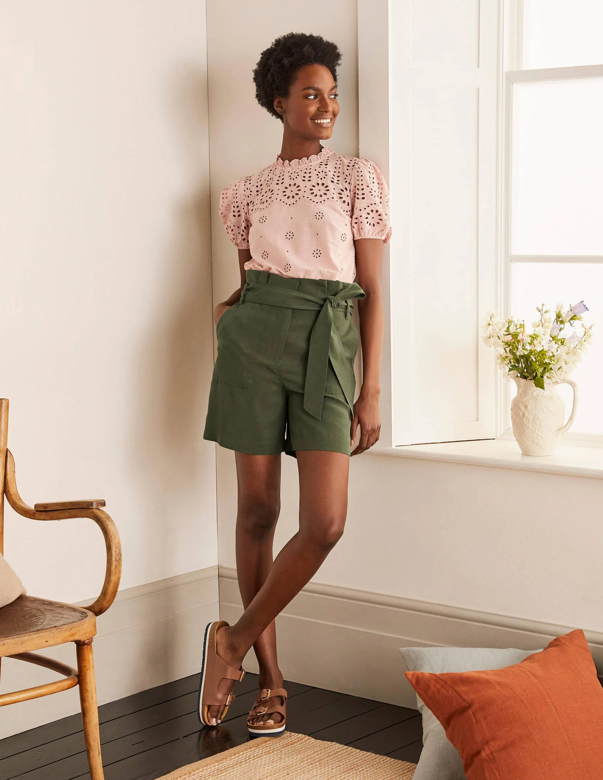 Elgin Paperbag-Shorts-Khaki - Image 4