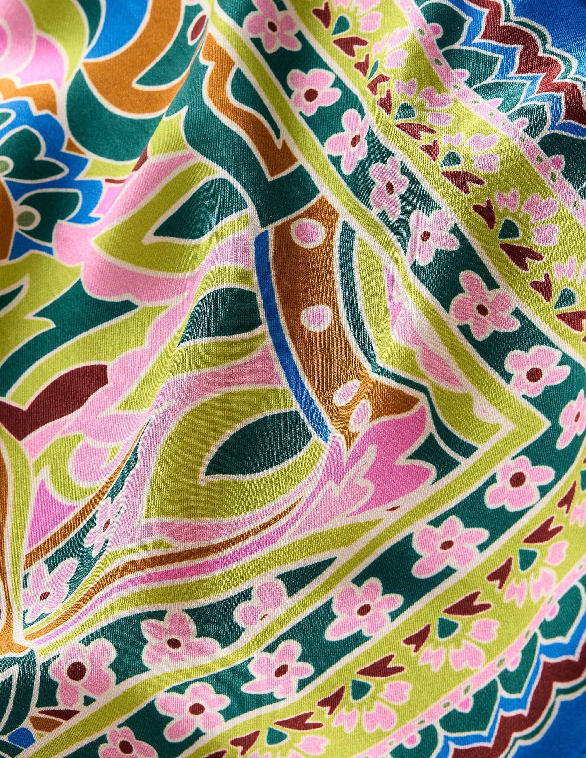 Elisabeth Quadratischer Seidenschal-Paisley Pome-Motiv - Image 3