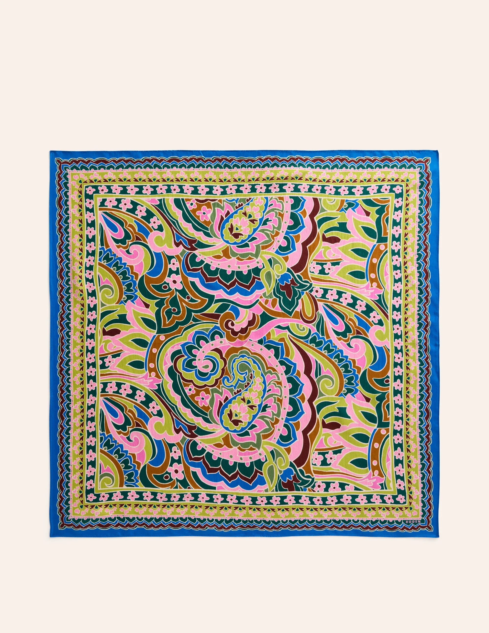 Elisabeth Quadratischer Seidenschal-Paisley Pome-Motiv - Image 4