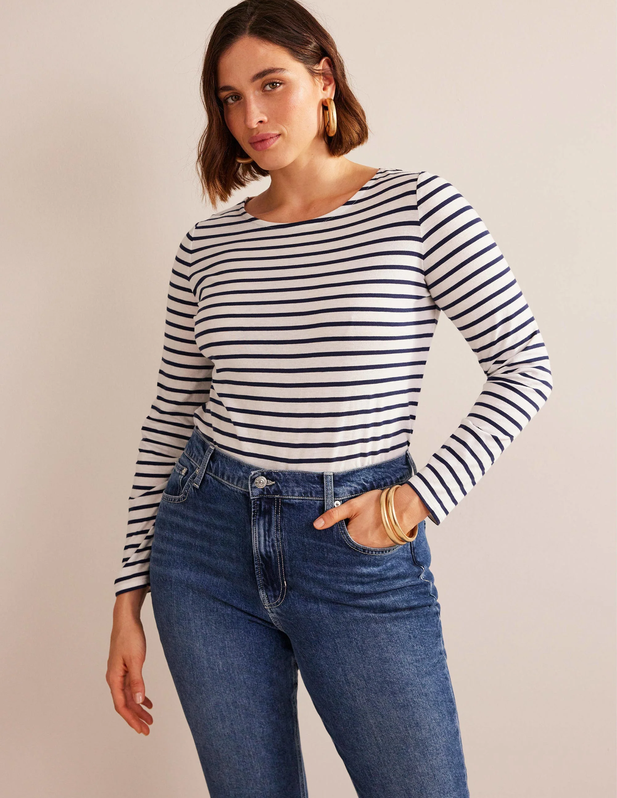Ella Breton-Shirt mit langen Ärmeln-Black - Image 5