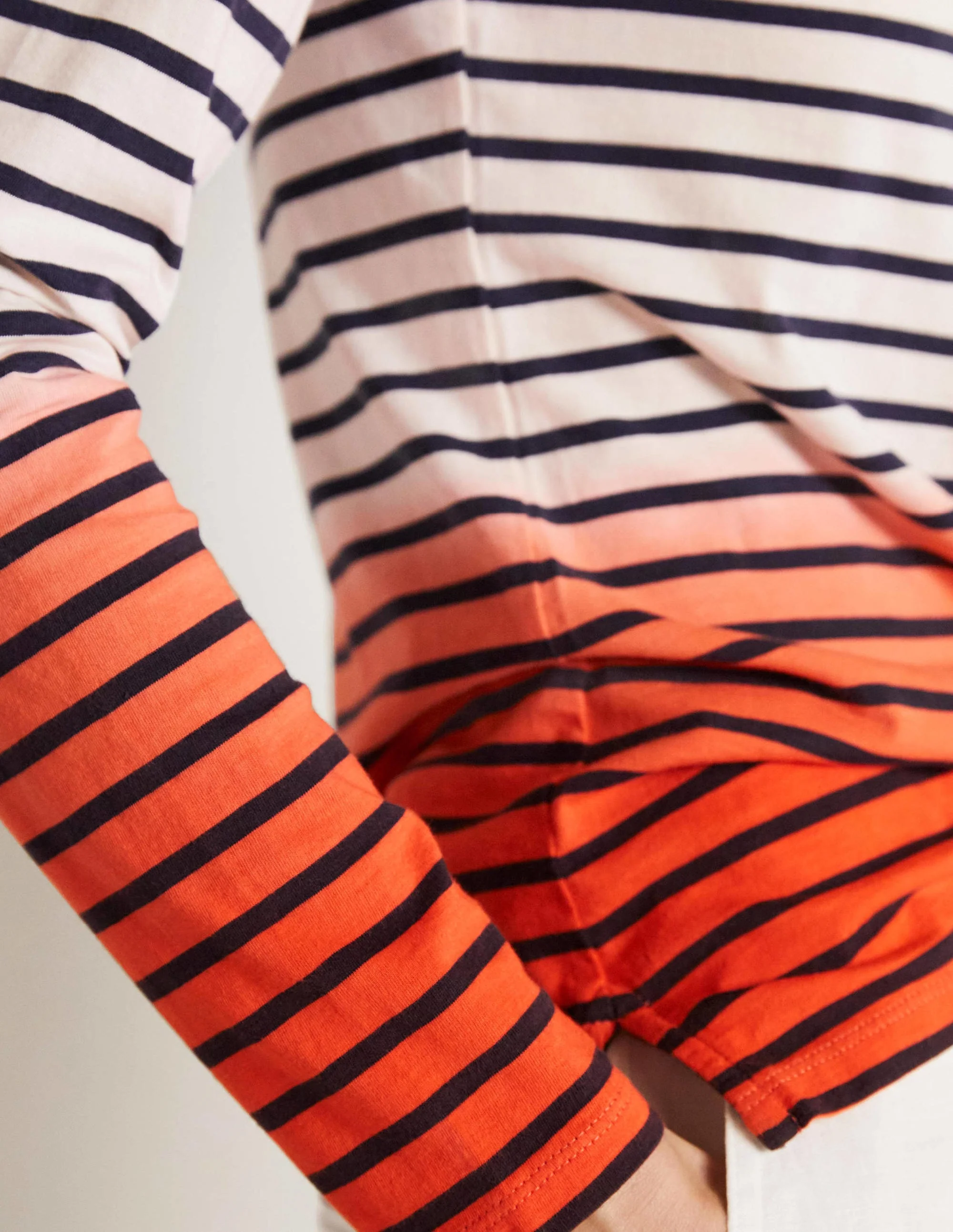 Ella Breton-Shirt mit langen Ärmeln-Bonbonrosa/Feuerwerkskörperrot, Schimmernd - Image 6