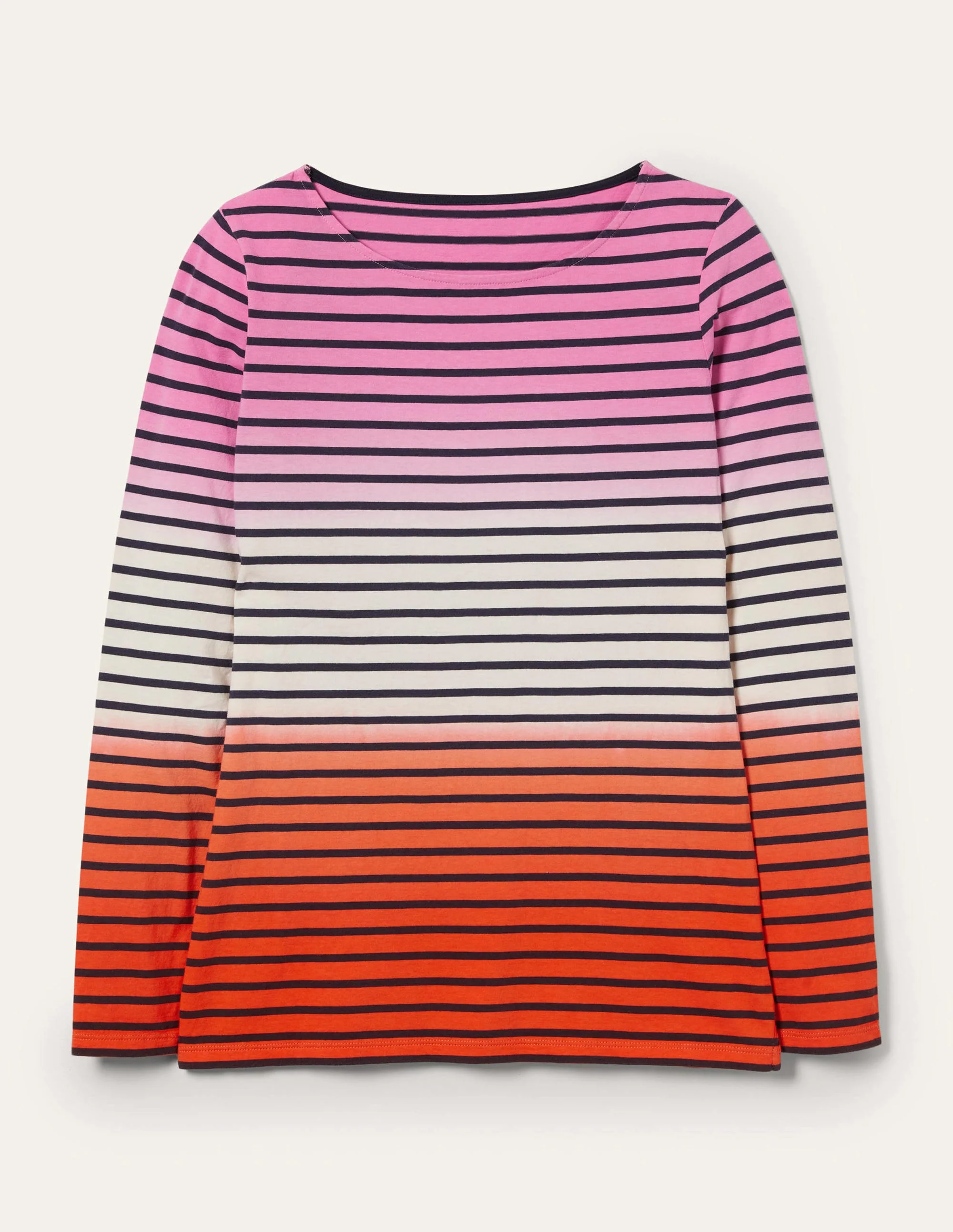 Ella Breton-Shirt mit langen Ärmeln-Bonbonrosa/Feuerwerkskörperrot, Schimmernd - Image 9