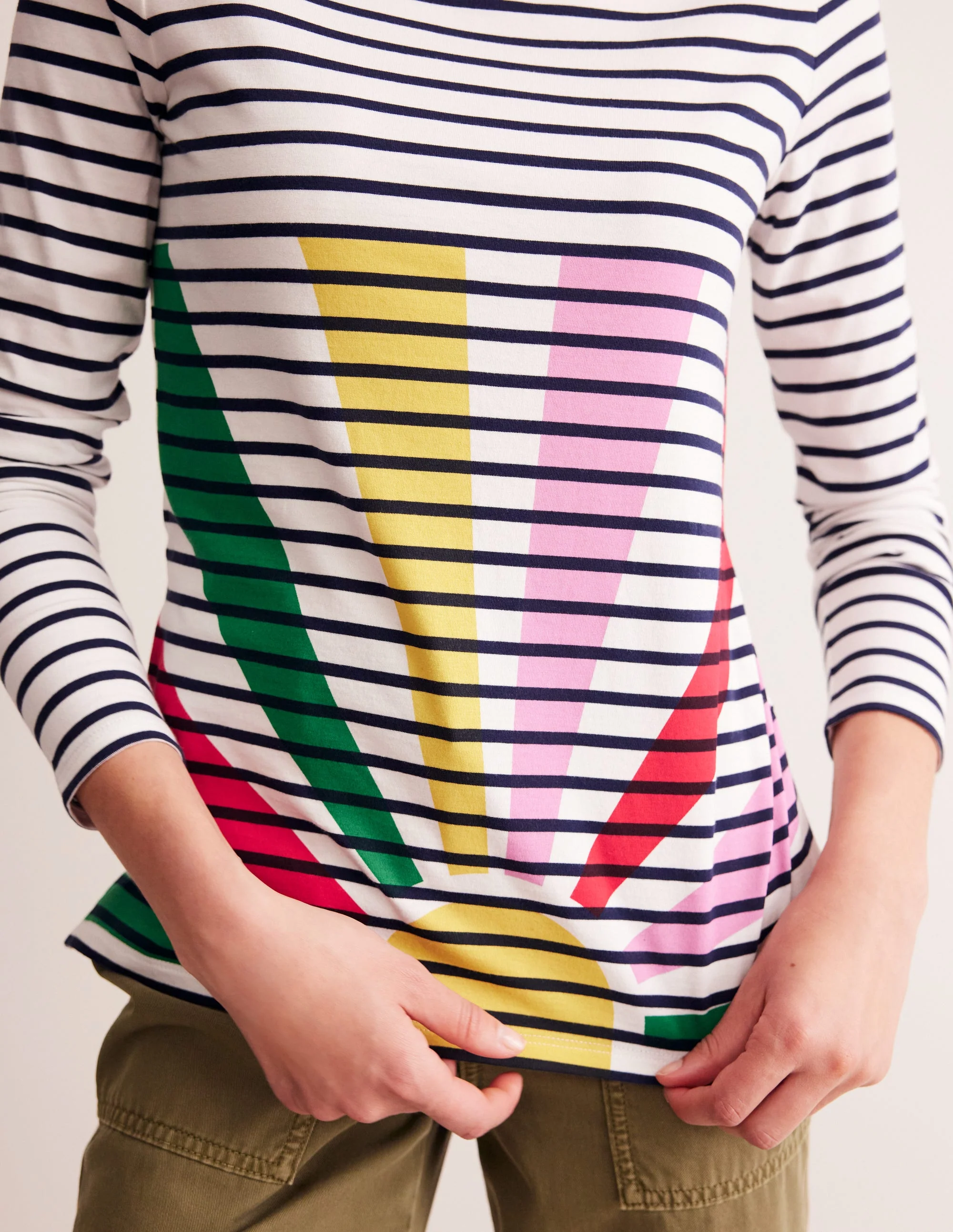Ella Breton-Shirt mit langen Ärmeln-Bunt, Motiv Sunshine Pop - Image 2