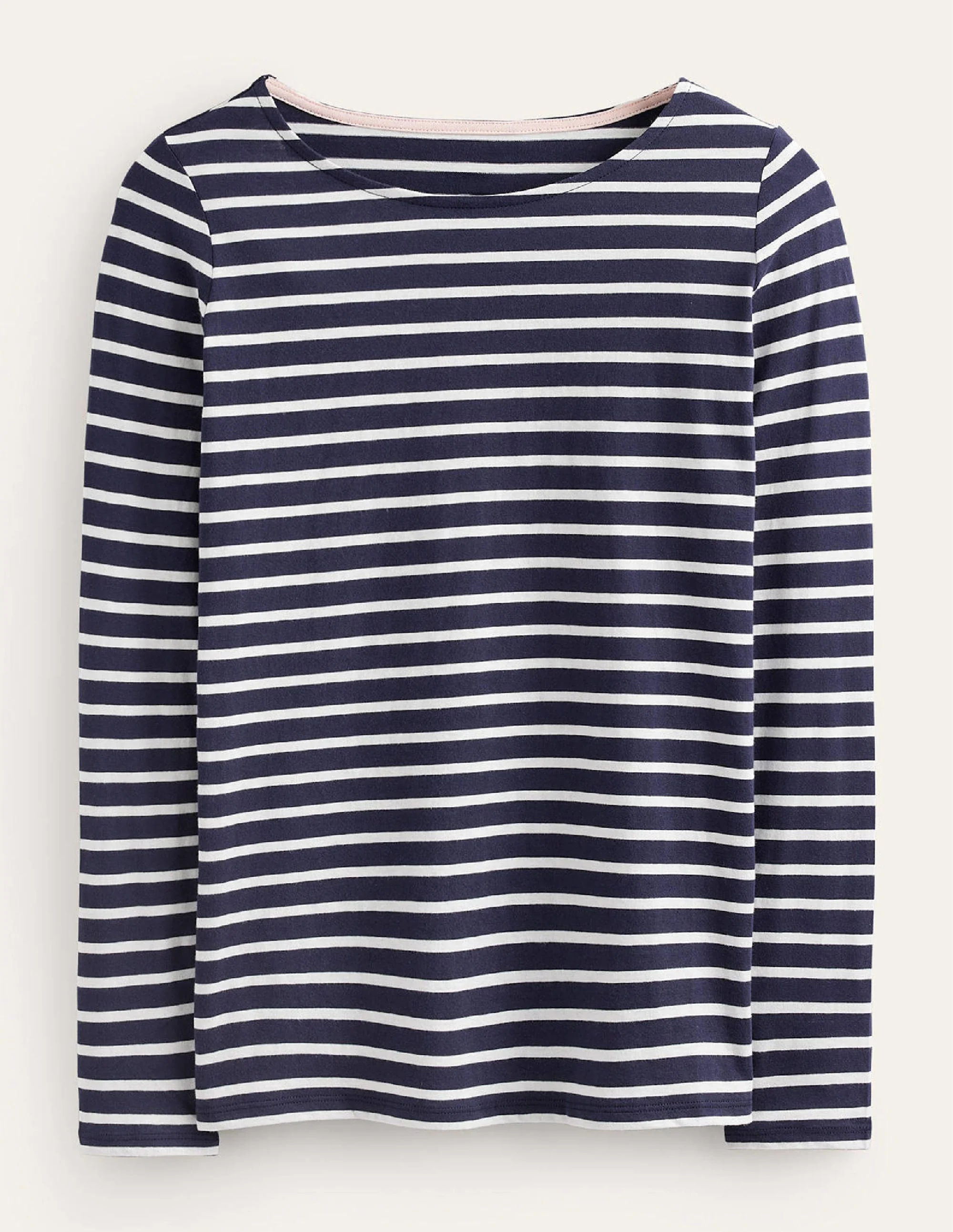 Ella Breton-Shirt mit langen Ärmeln-Marineblau, Naturweiß - Image 7