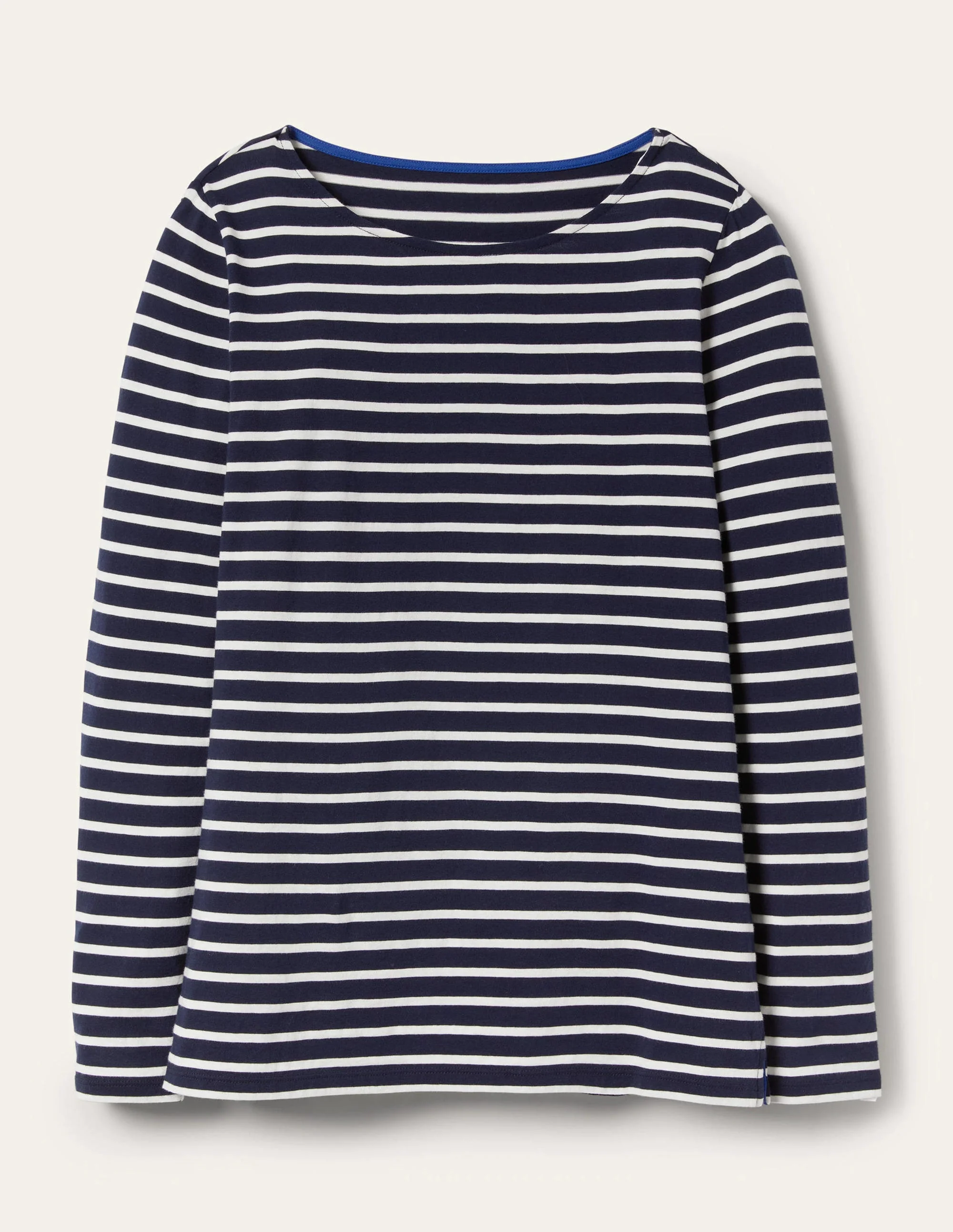 Ella Breton-Shirt mit langen Ärmeln-Marineblau, Naturweiß - Image 8